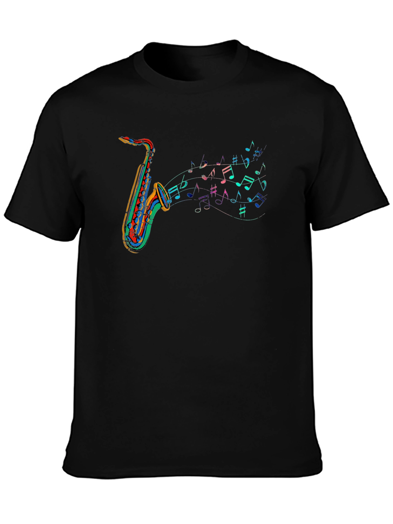 Saxophone Music T-Shirt - Colorful Band Tee