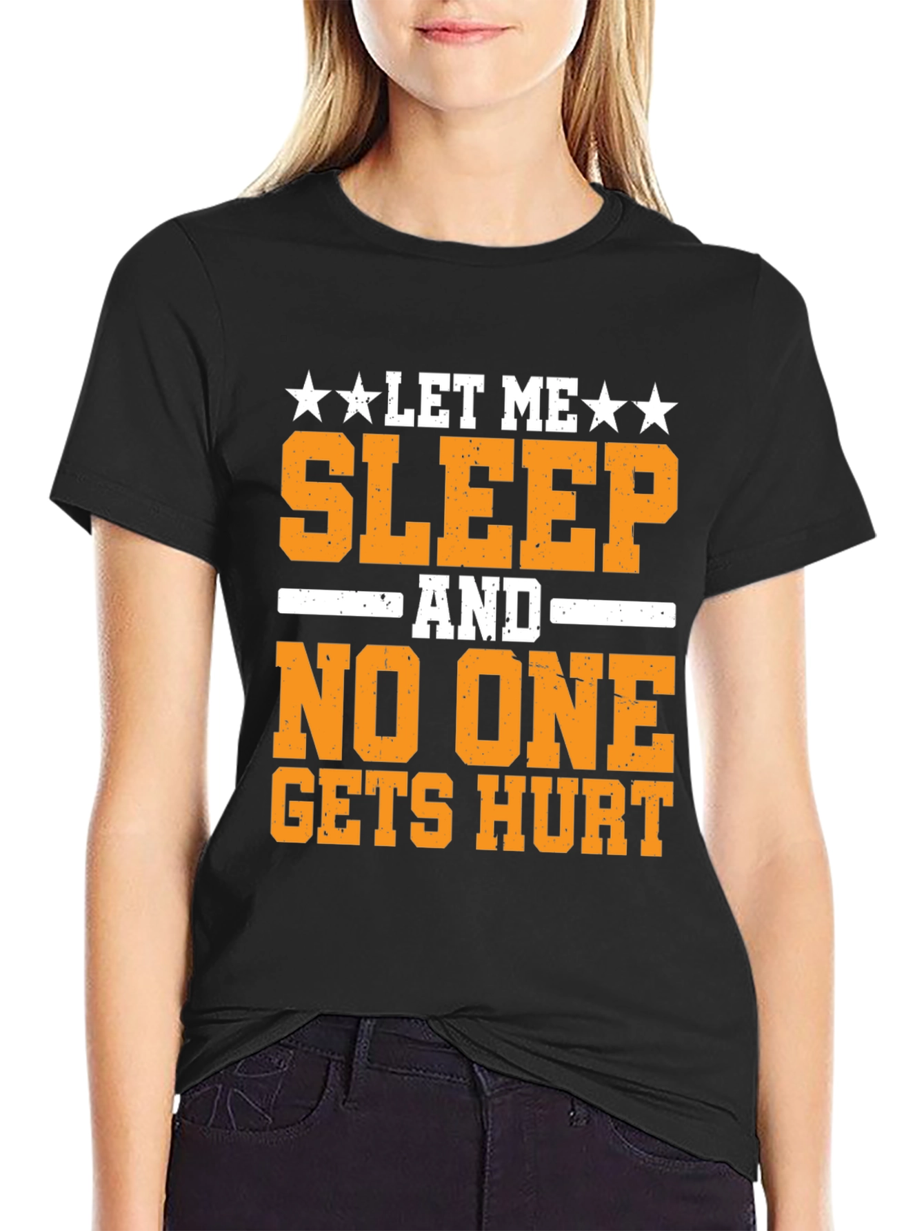 Let Me Sleep T-Shirt Funny Graphic Tee