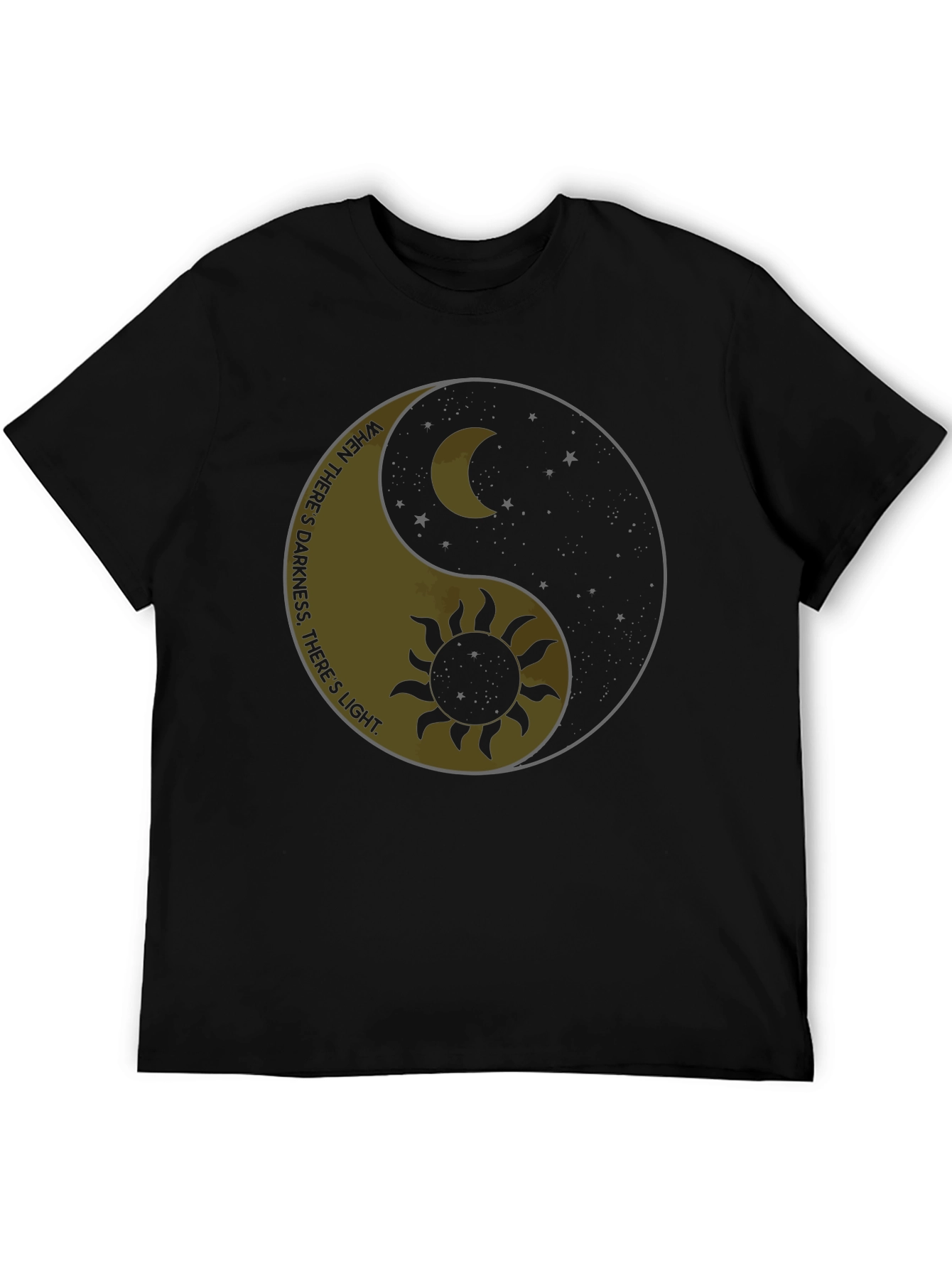 Yin Yang Sun and Moon Graphic Tee - Darkness and Light