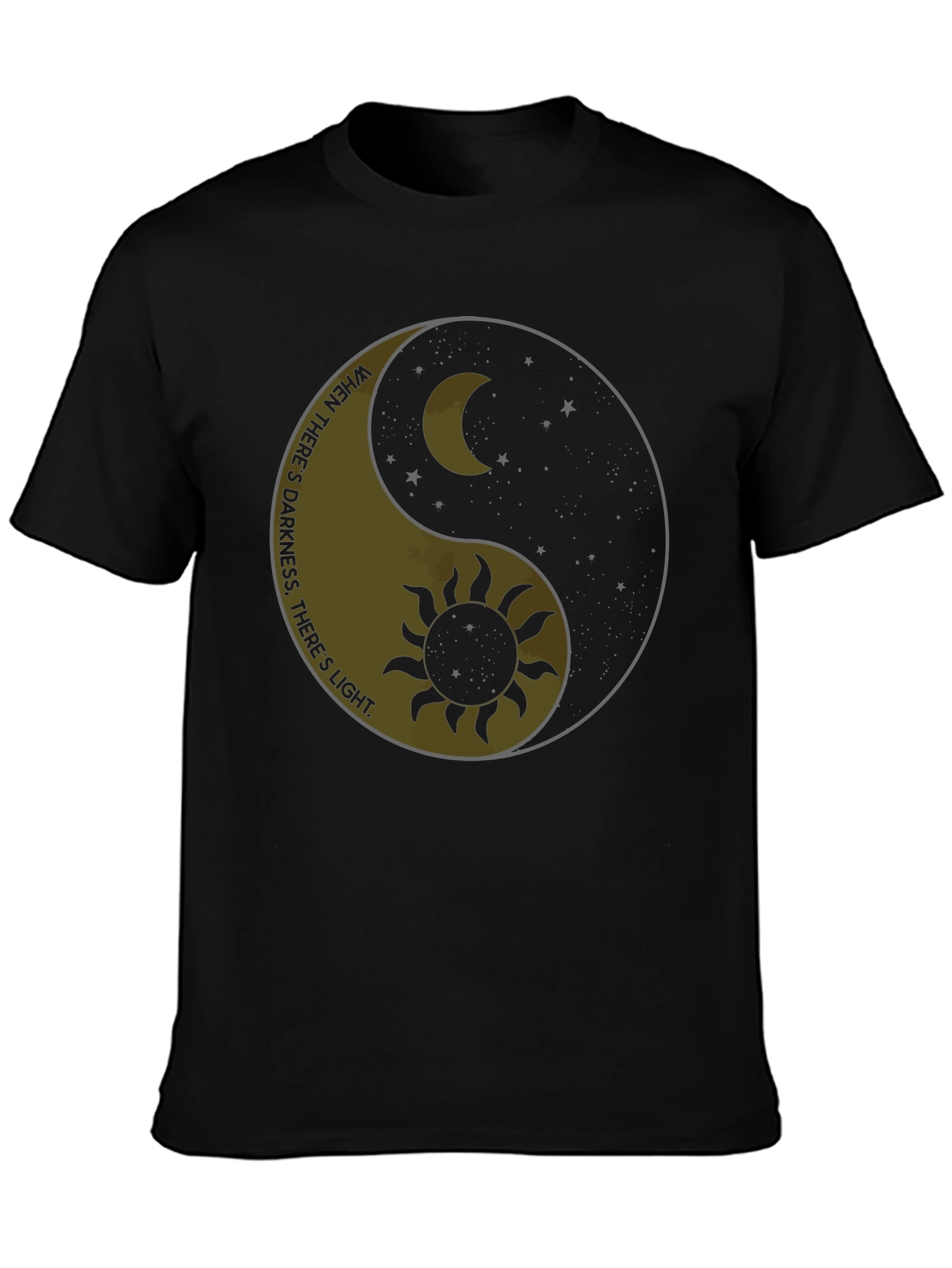 Yin Yang Sun and Moon Graphic Tee - Darkness and Light