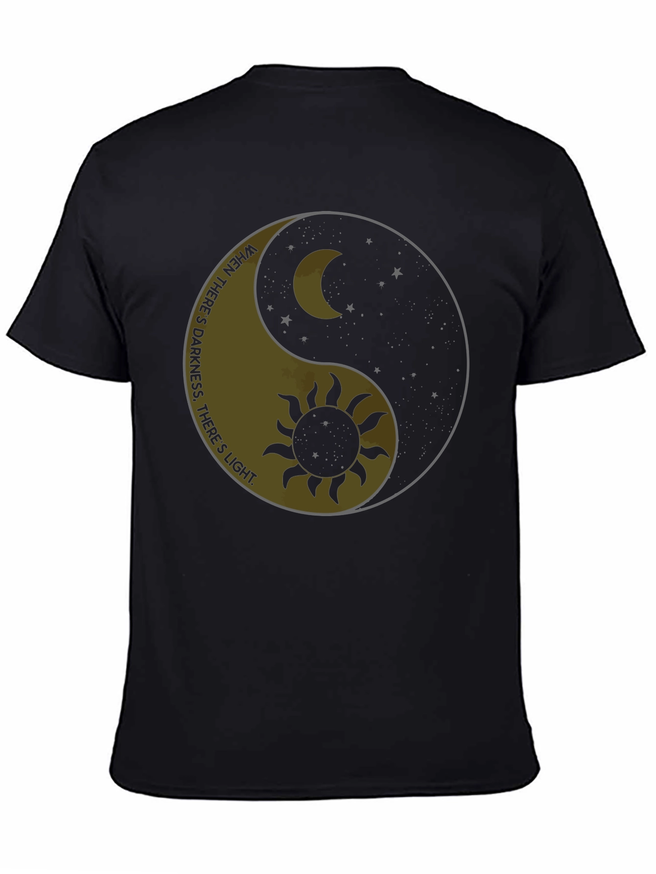 Yin Yang Sun and Moon Graphic Tee - Darkness and Light