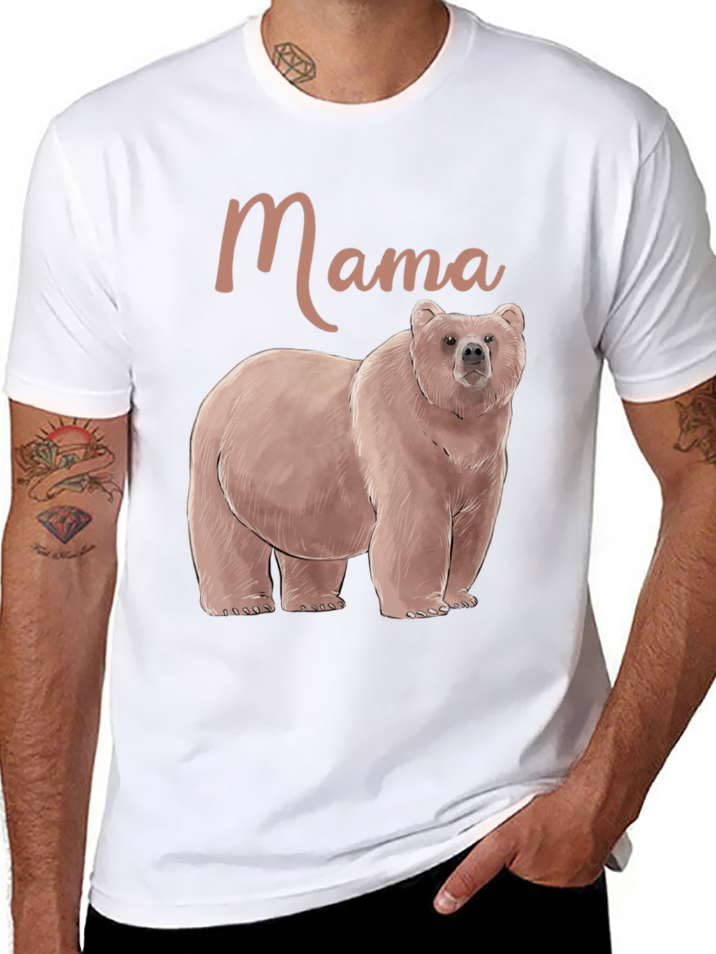 Mama Bear Graphic Tee - Comfortable Cotton Blend