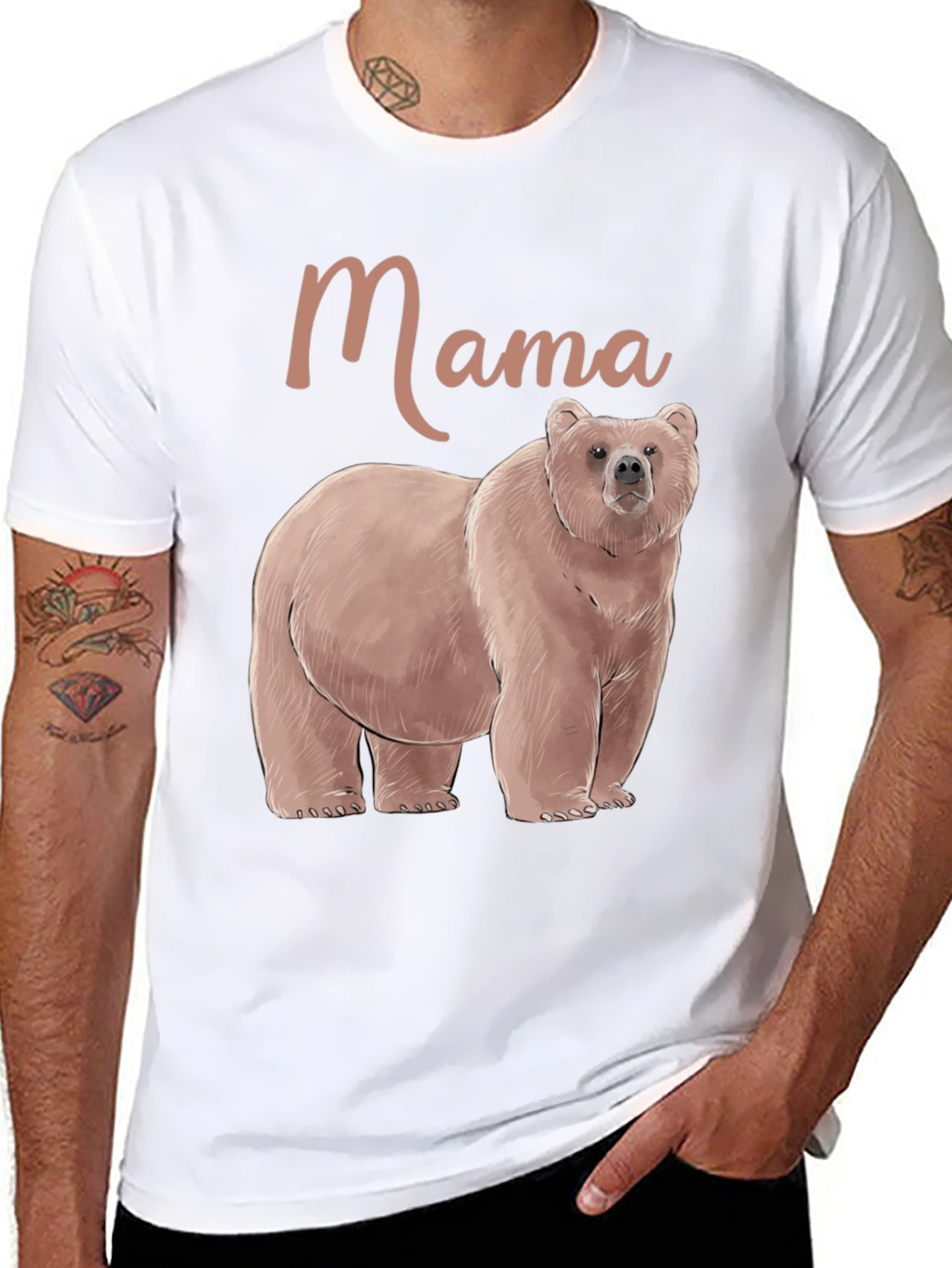 Mama Bear Graphic Tee - Comfortable Cotton Blend