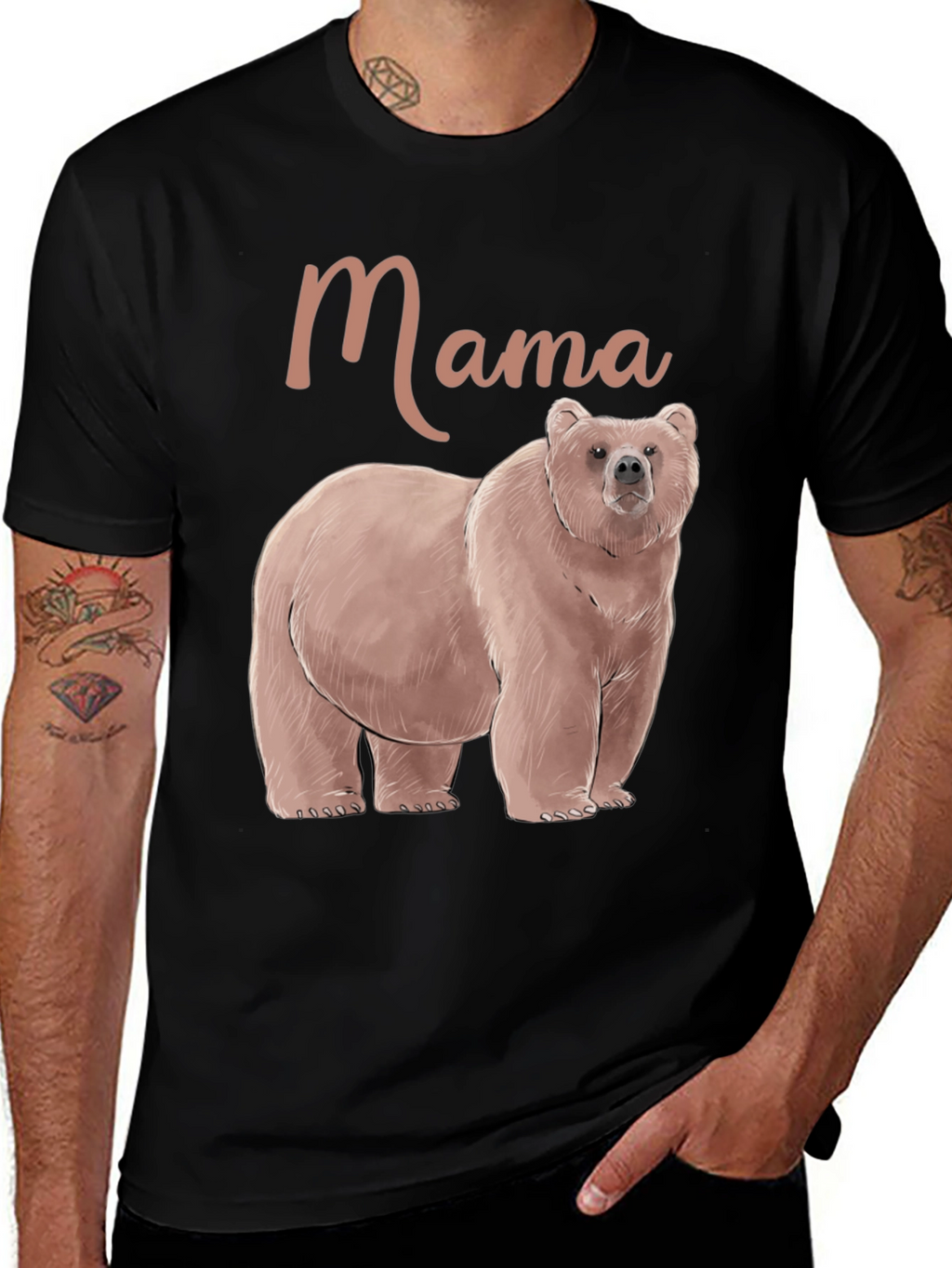 Mama Bear Graphic Tee - Comfortable Cotton Blend