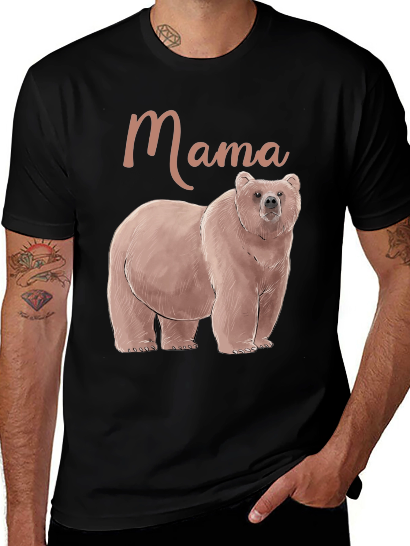 Mama Bear Graphic Tee - Comfortable Cotton Blend