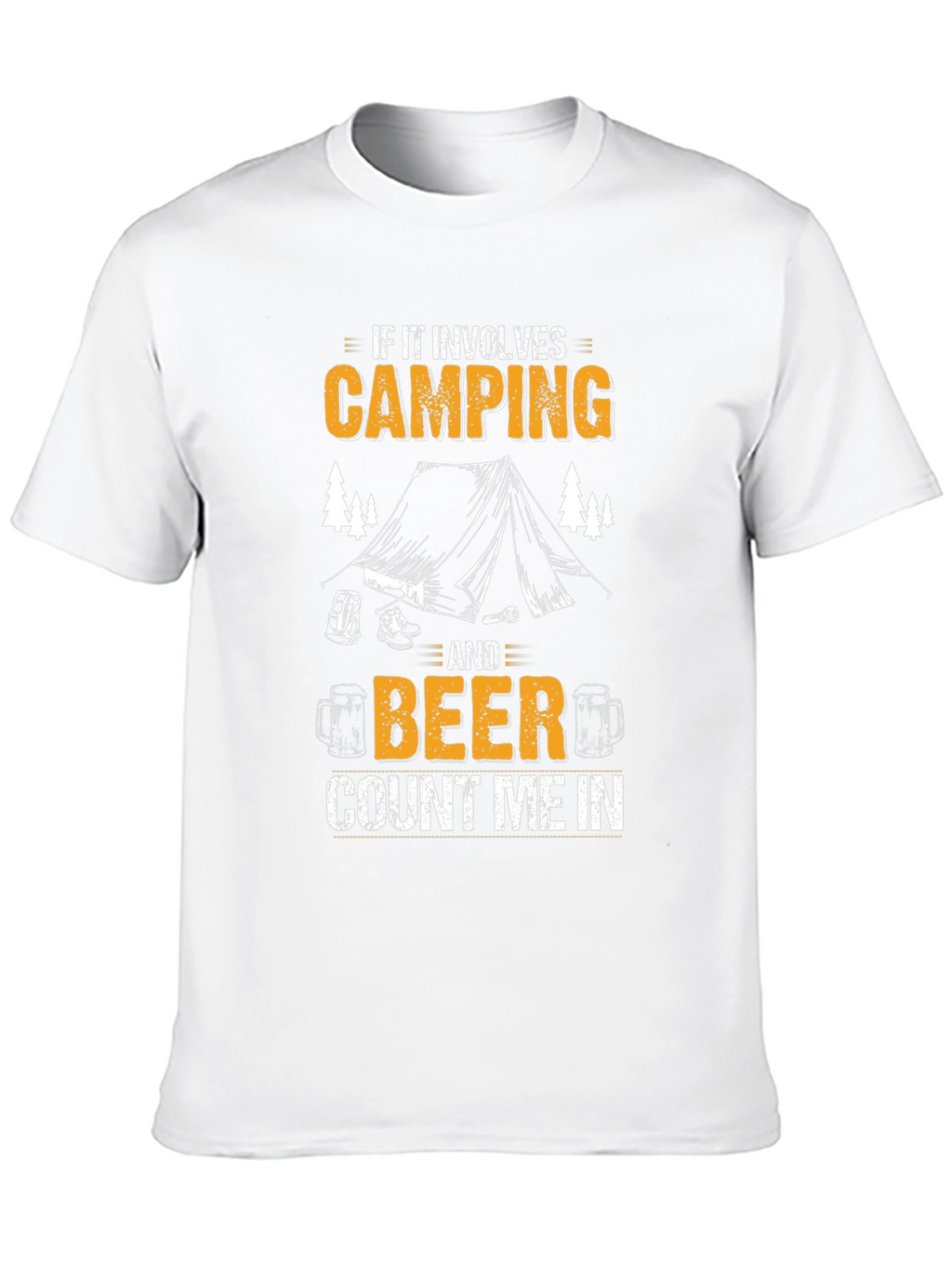 Camping & Beer Graphic T-Shirt - Count Me In!