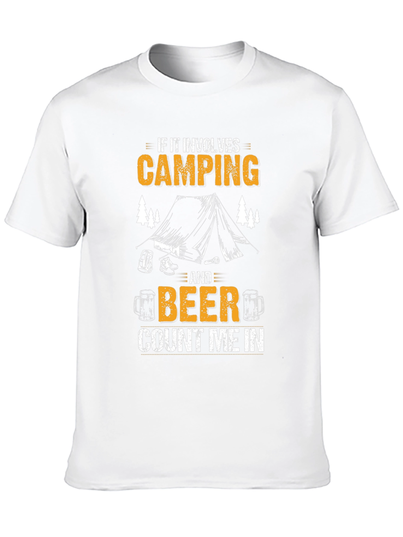 Camping & Beer Graphic T-Shirt - Count Me In!