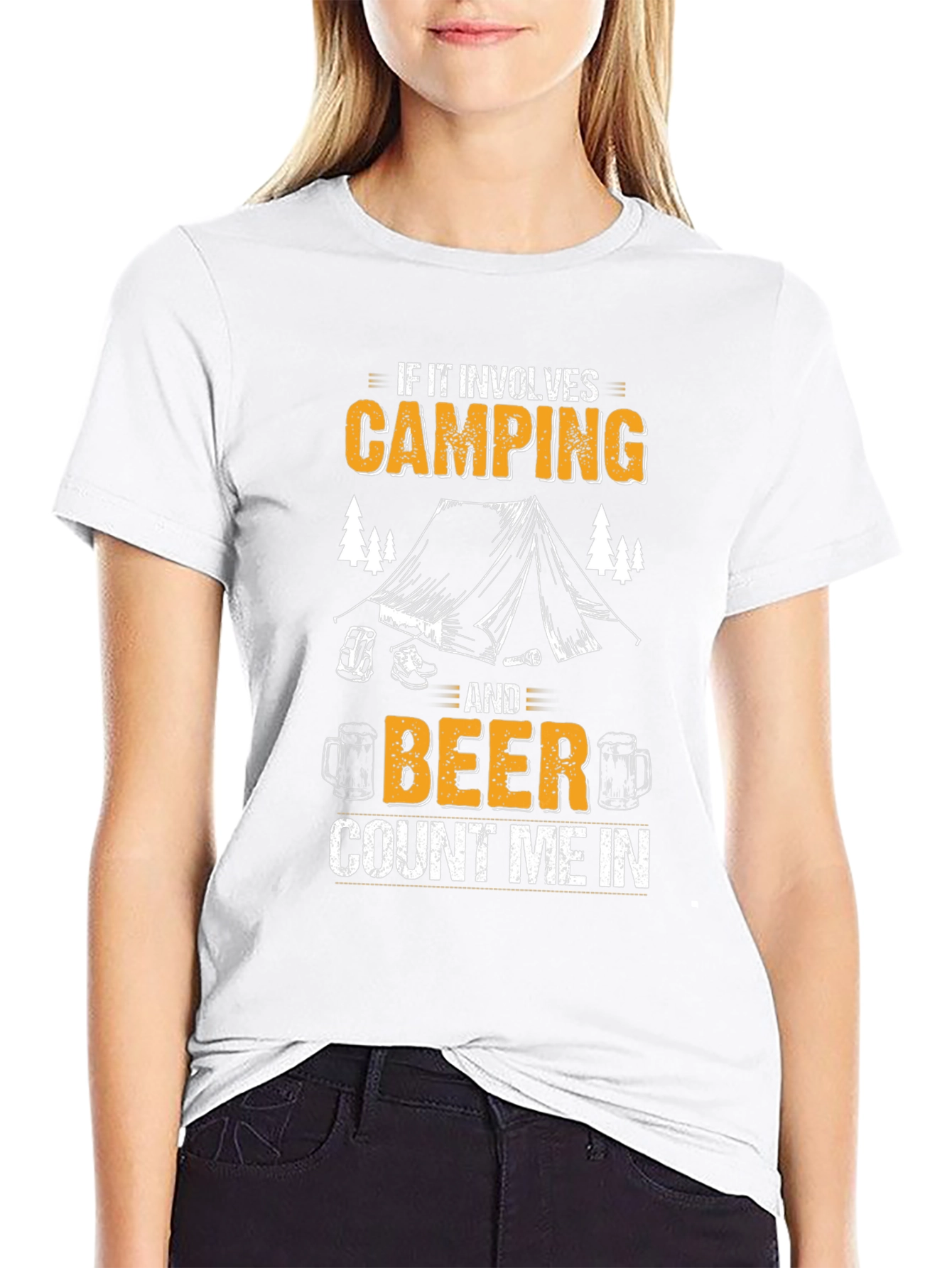 Camping & Beer Graphic T-Shirt - Count Me In!