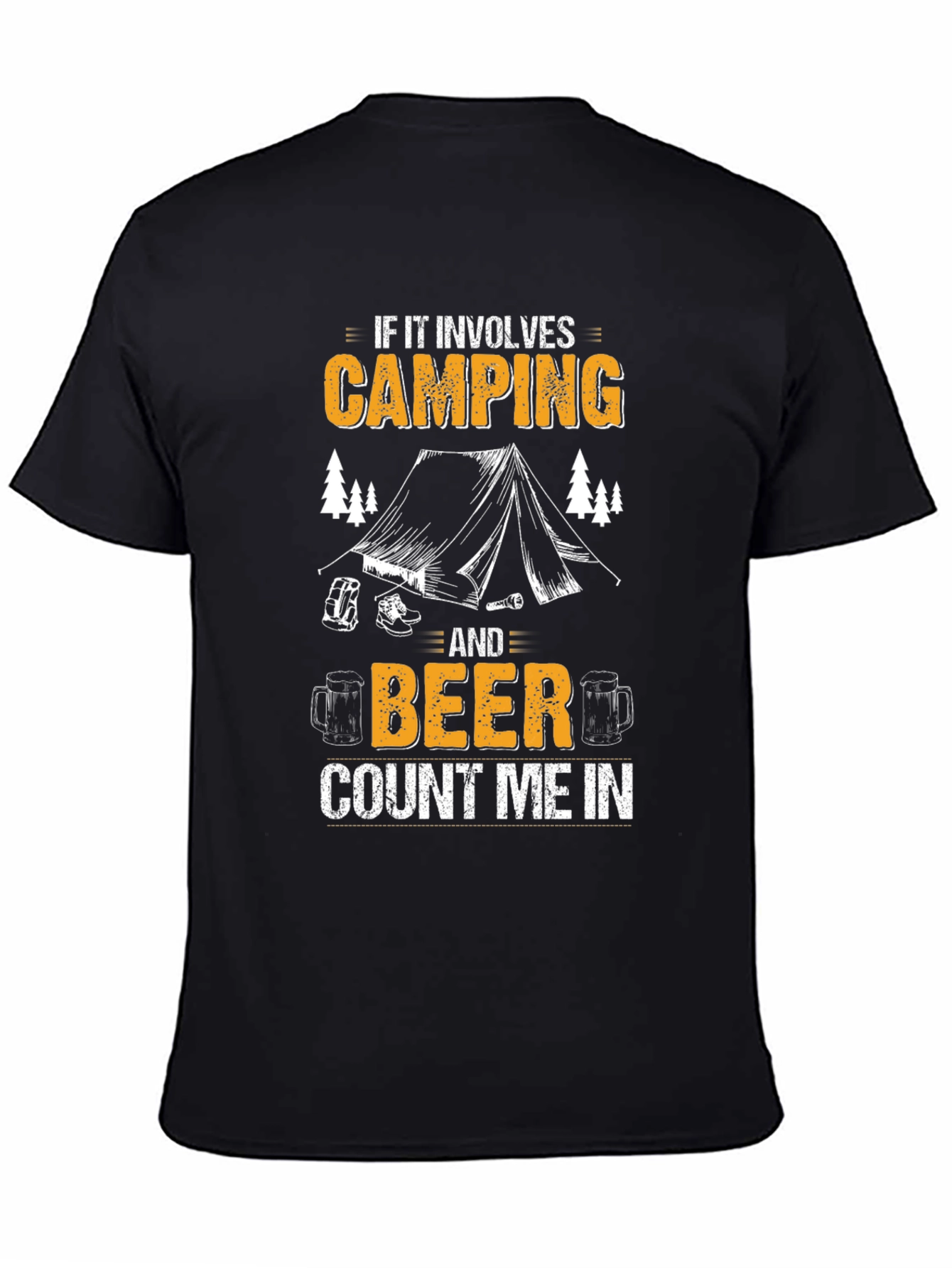 Camping & Beer Graphic T-Shirt - Count Me In!
