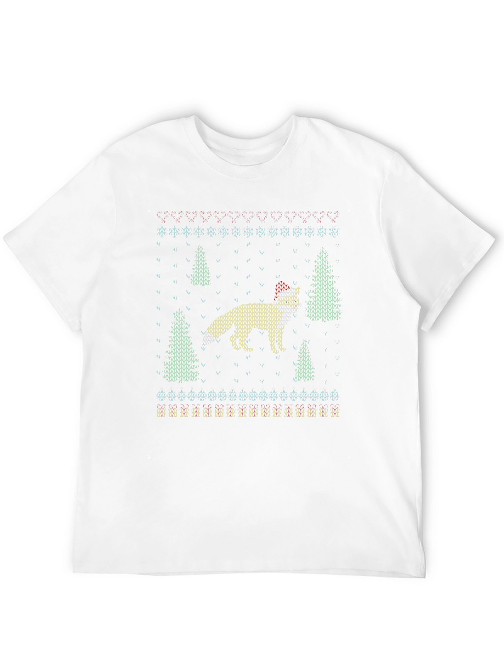 Festive Fox Christmas Knit T-Shirt