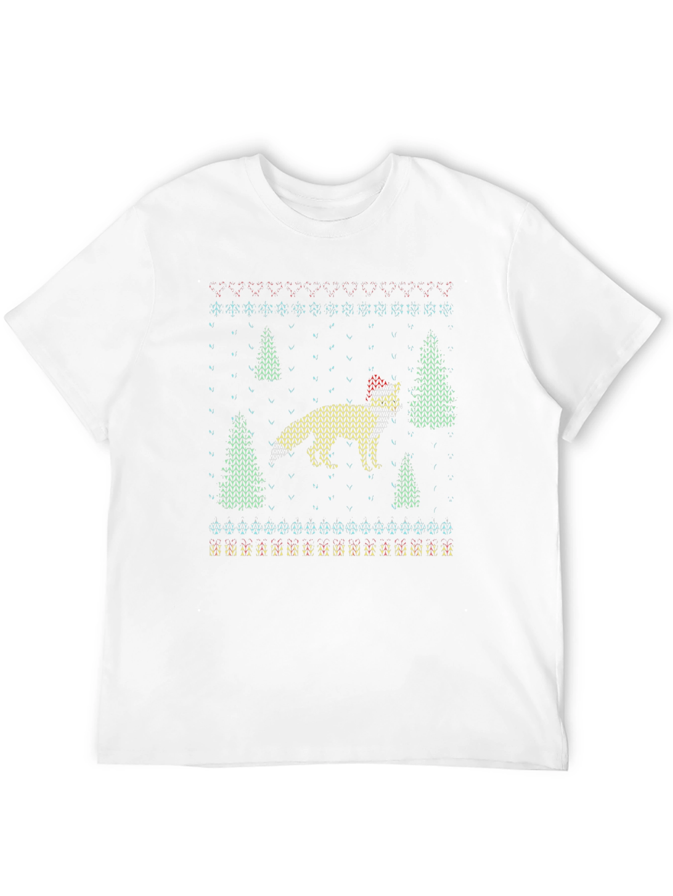 Festive Fox Christmas Knit T-Shirt