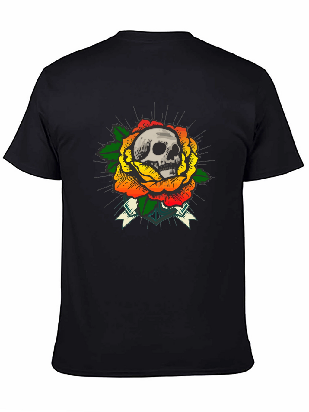 Skull & Rose Graphic Tee - Edgy Style