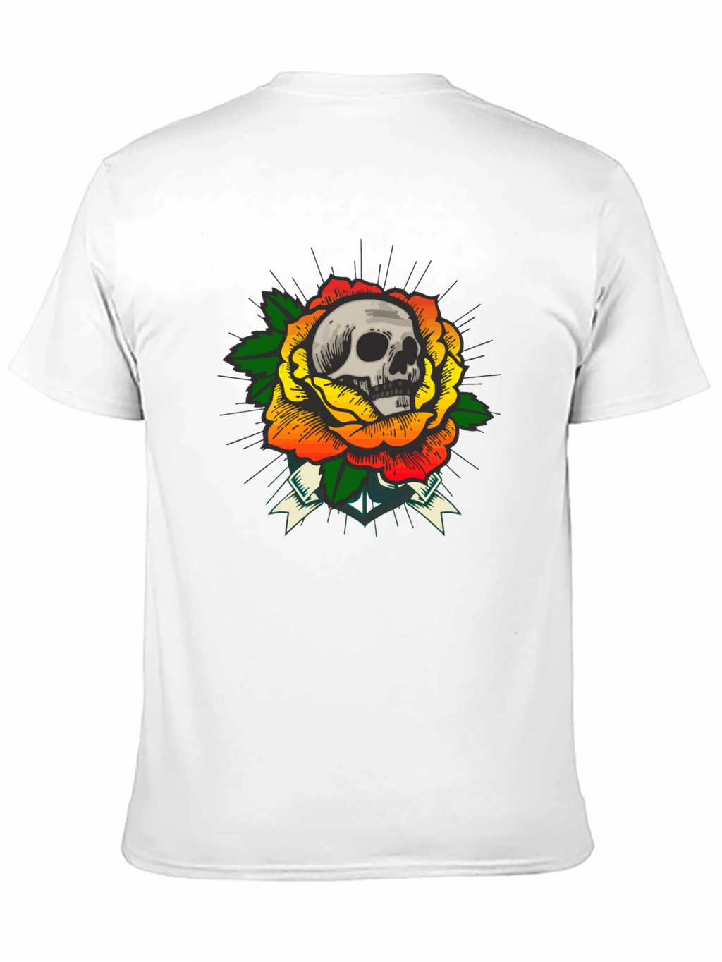 Skull & Rose Graphic Tee - Edgy Style