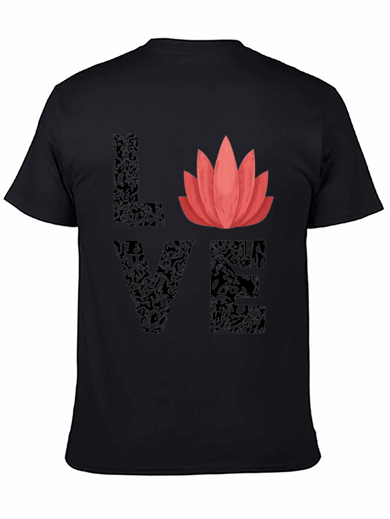Love Lotus Flower Graphic T-Shirt - Stylish Comfort