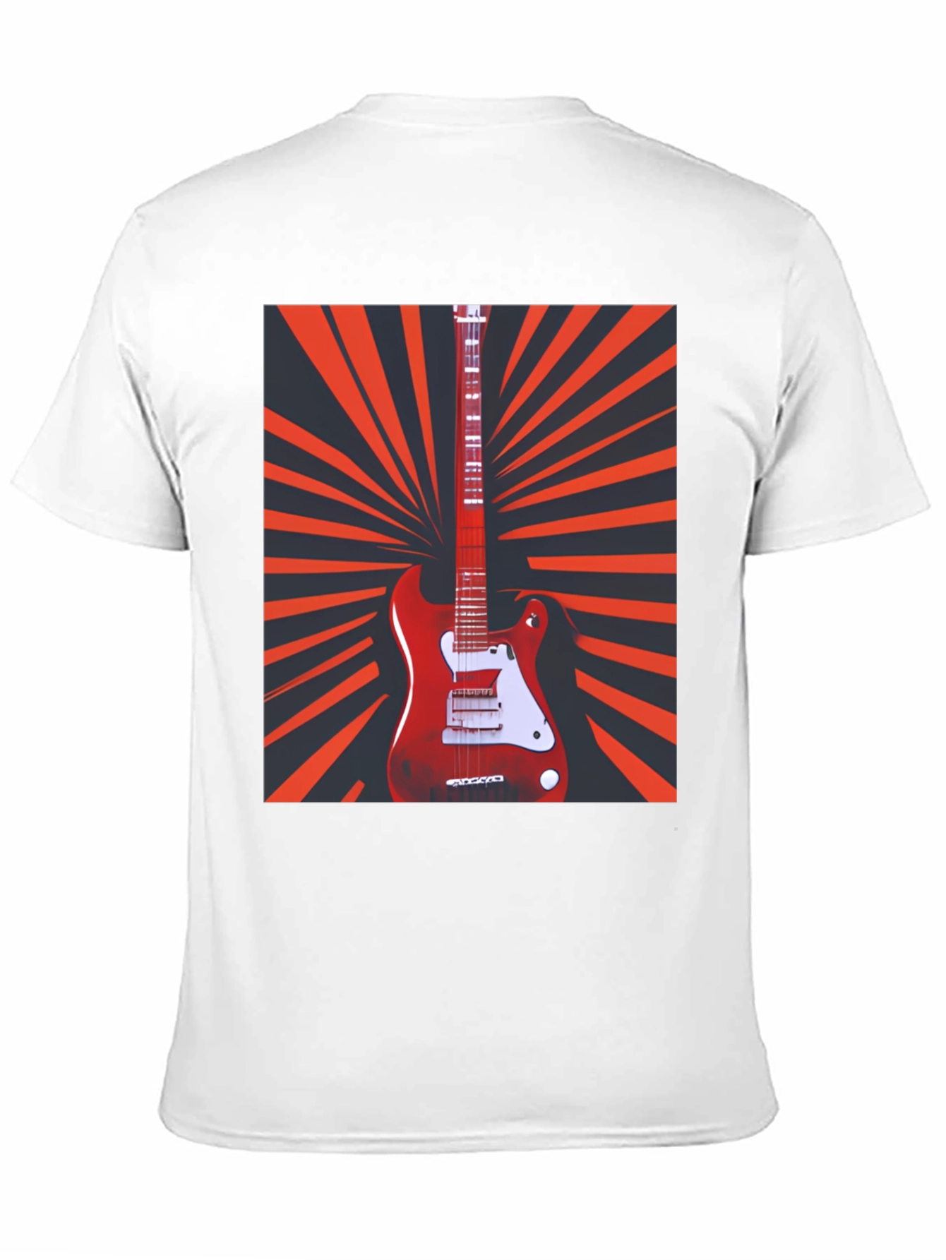 Electric Guitar Graphic T-Shirt - Retro Music Tee