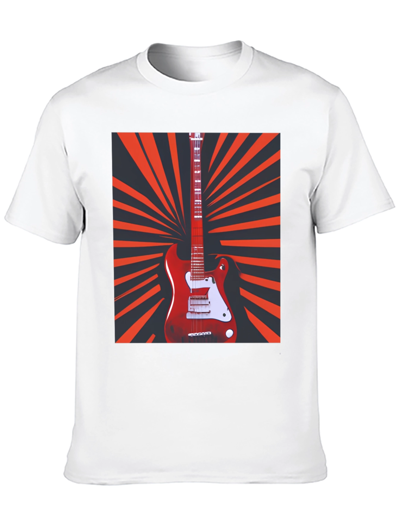Electric Guitar Graphic T-Shirt - Retro Music Tee