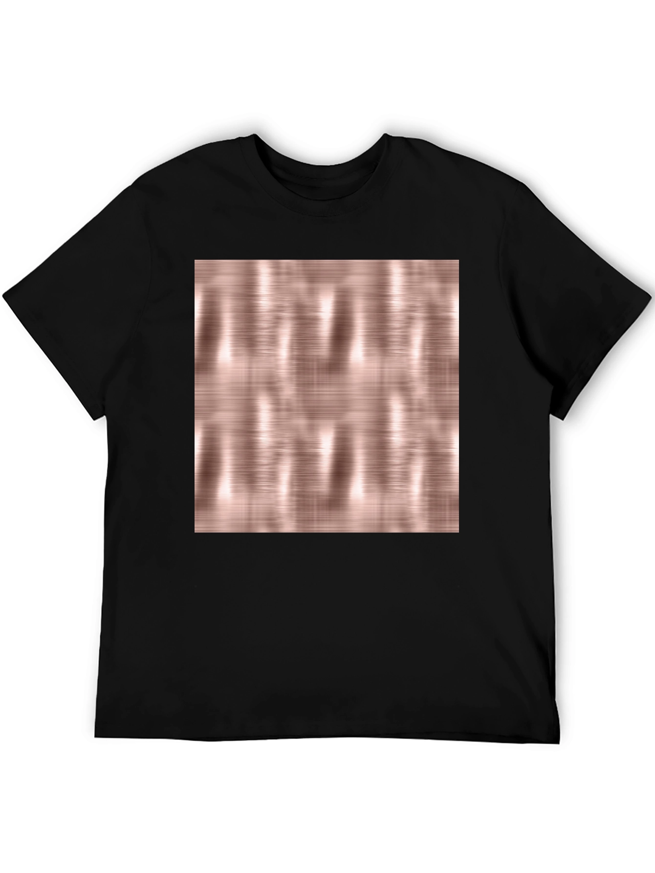 Abstract Pattern Tee - Black Short Sleeve Crew Neck T-Shirt