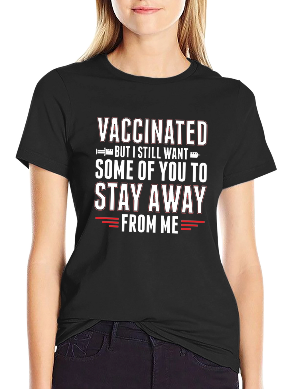 Vaccinated Stay Away Graphic T-Shirt
