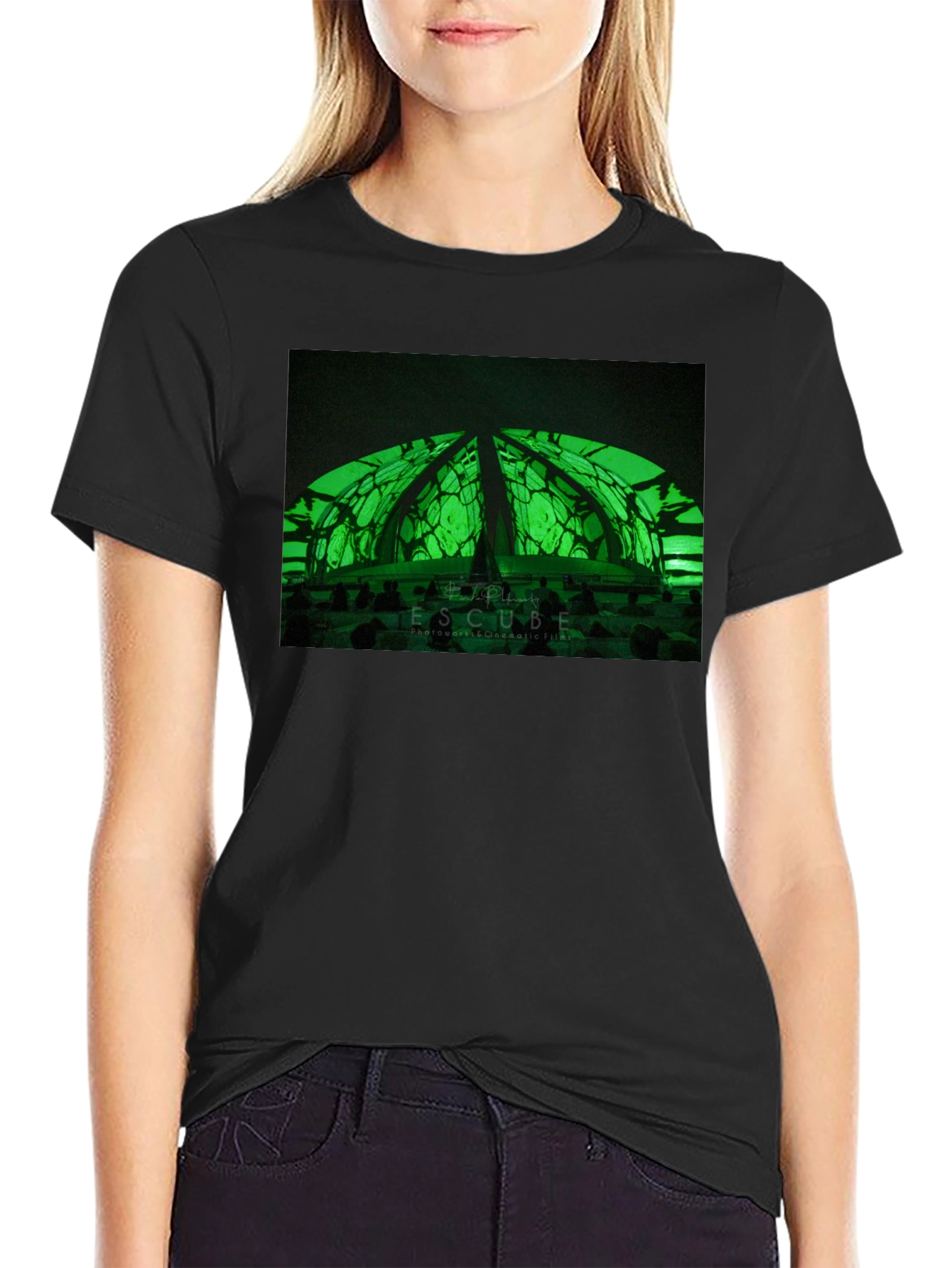 Futuristic Green Dome T-Shirt - Stylish & Unique Design