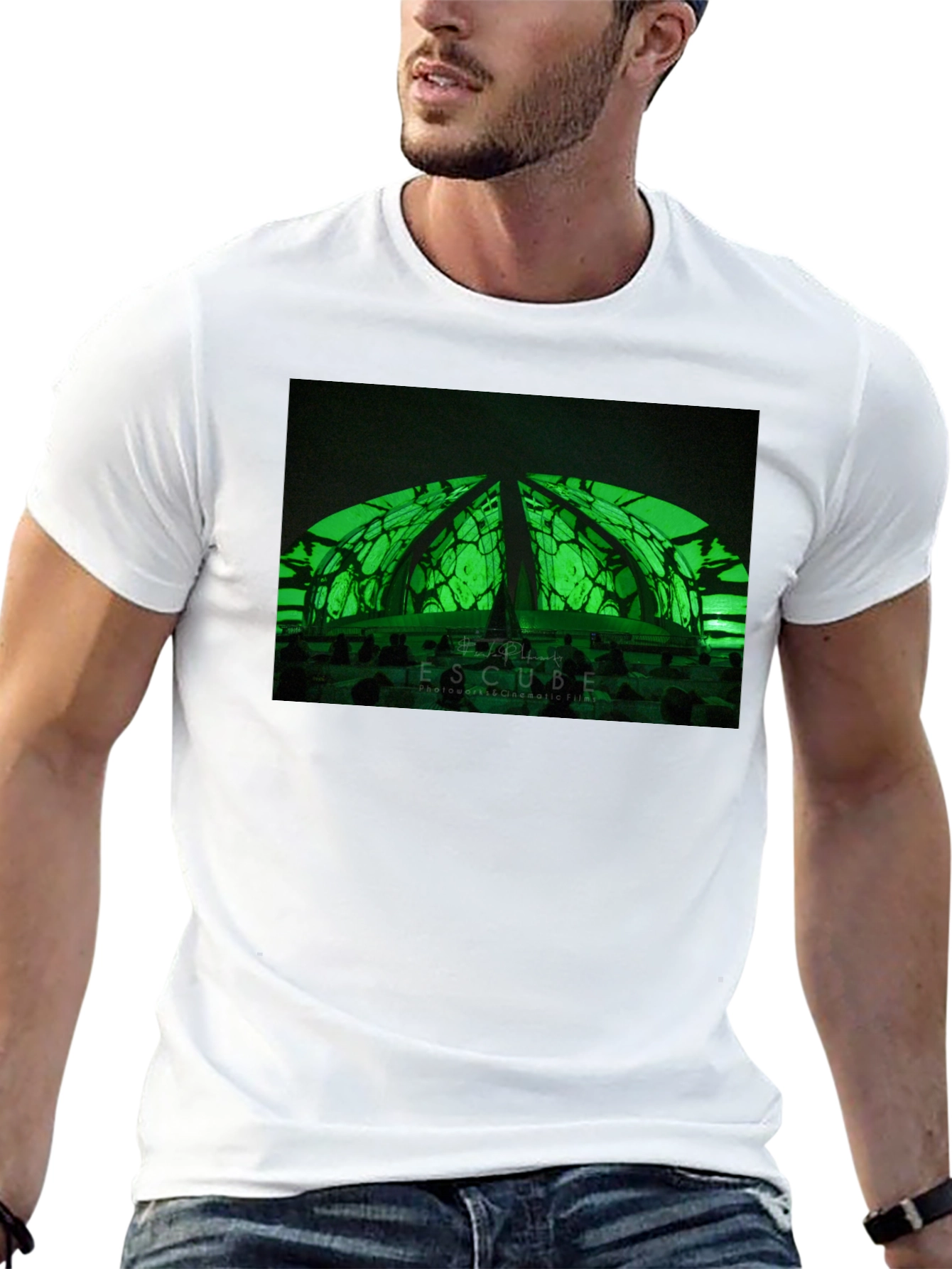 Futuristic Green Dome T-Shirt - Stylish & Unique Design