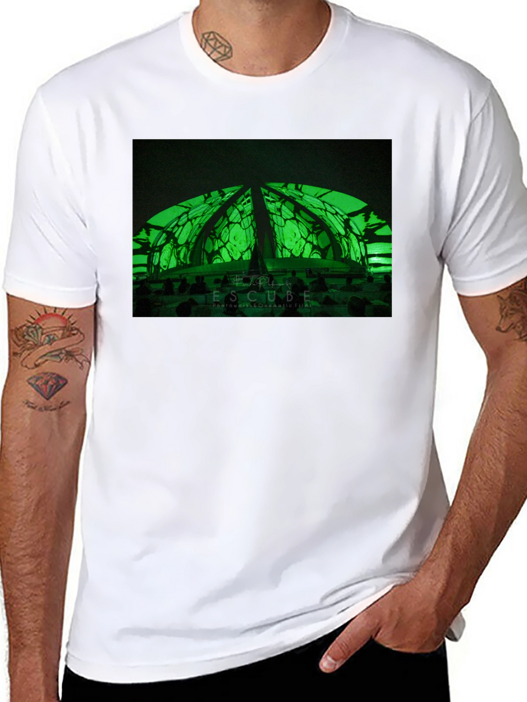 Futuristic Green Dome T-Shirt - Stylish & Unique Design
