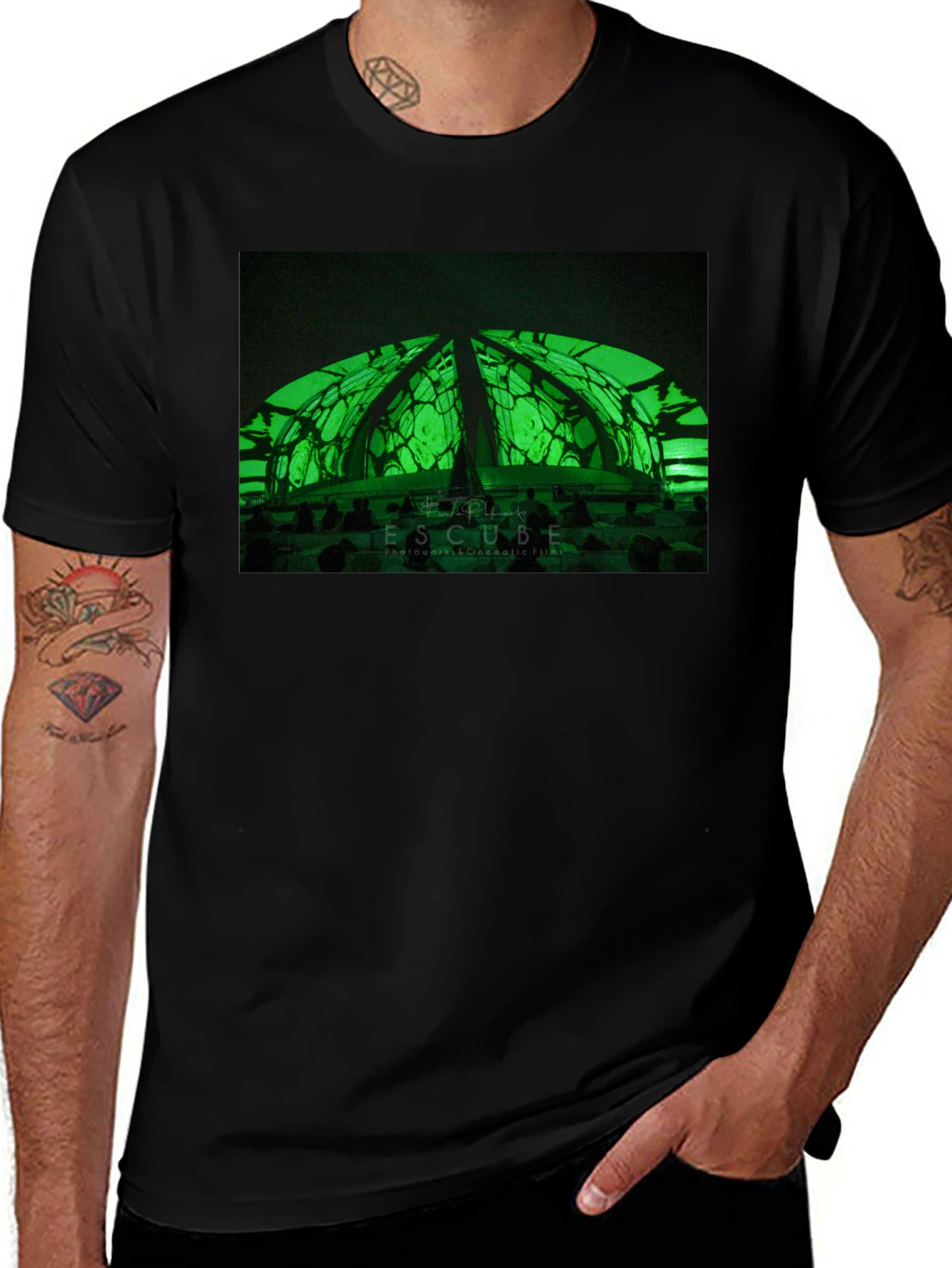 Futuristic Green Dome T-Shirt - Stylish & Unique Design