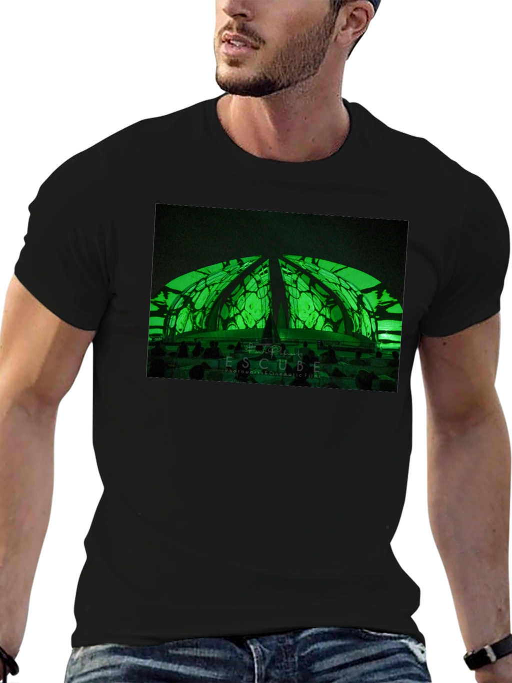 Futuristic Green Dome T-Shirt - Stylish & Unique Design