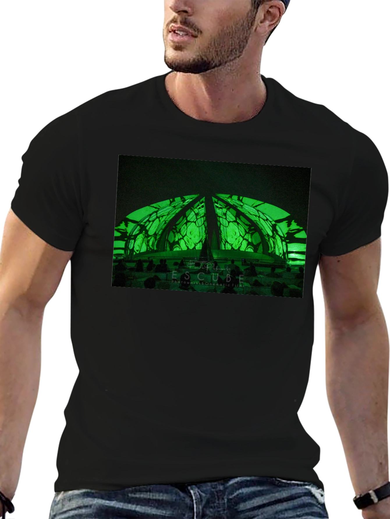 Futuristic Green Dome T-Shirt - Stylish & Unique Design