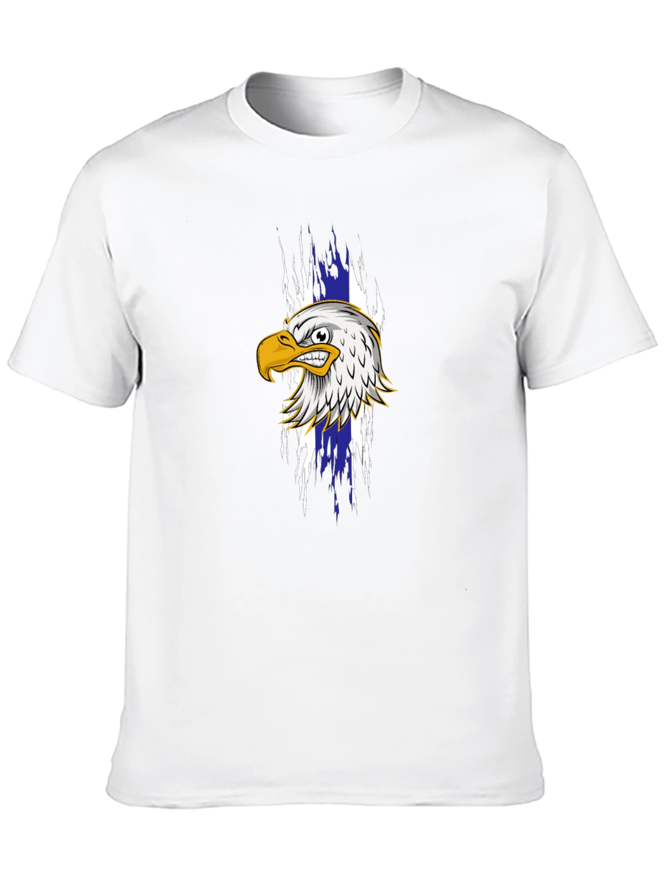 Mens Black T-Shirt with Eagle Graphic