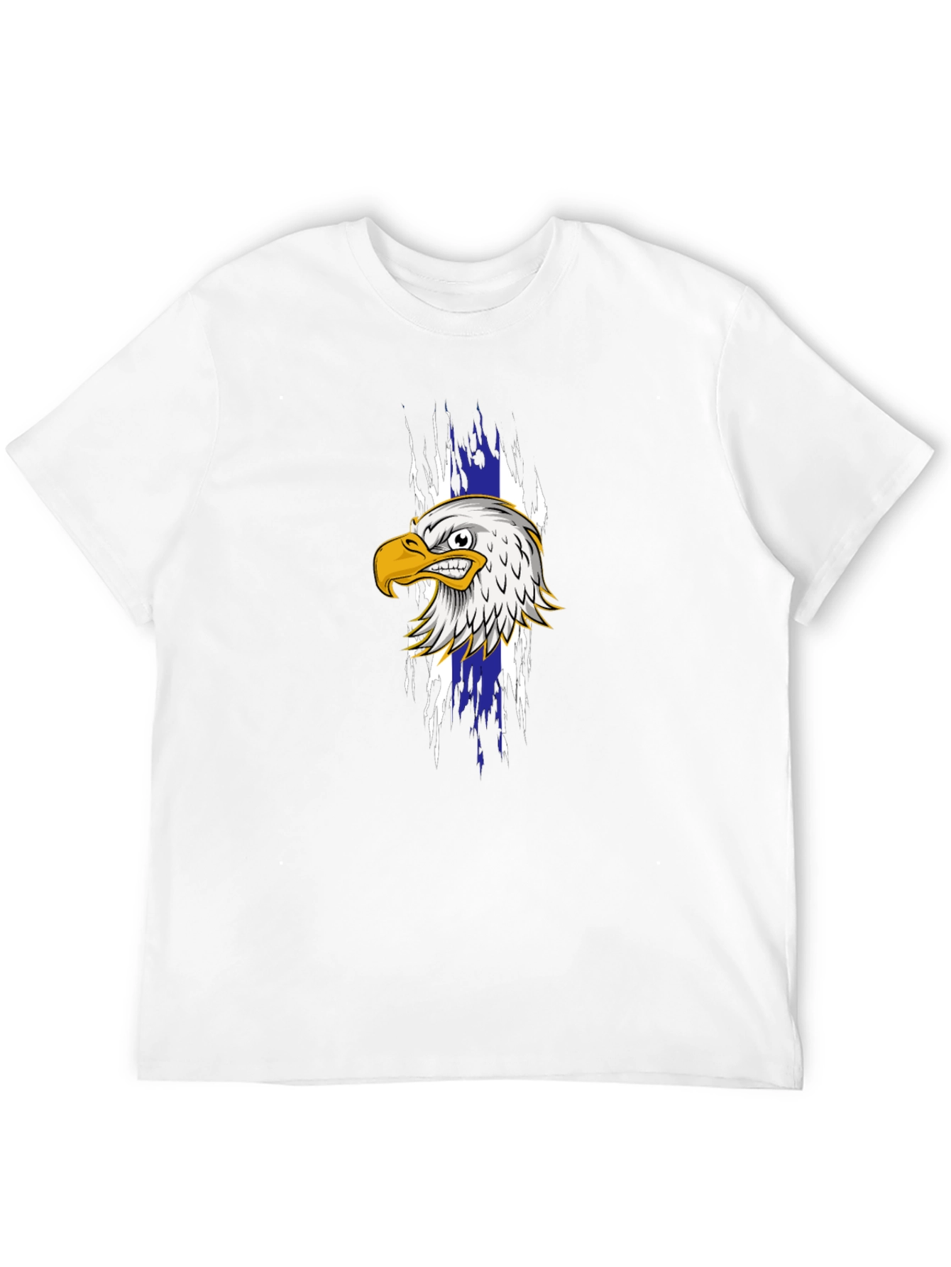 Mens Black T-Shirt with Eagle Graphic