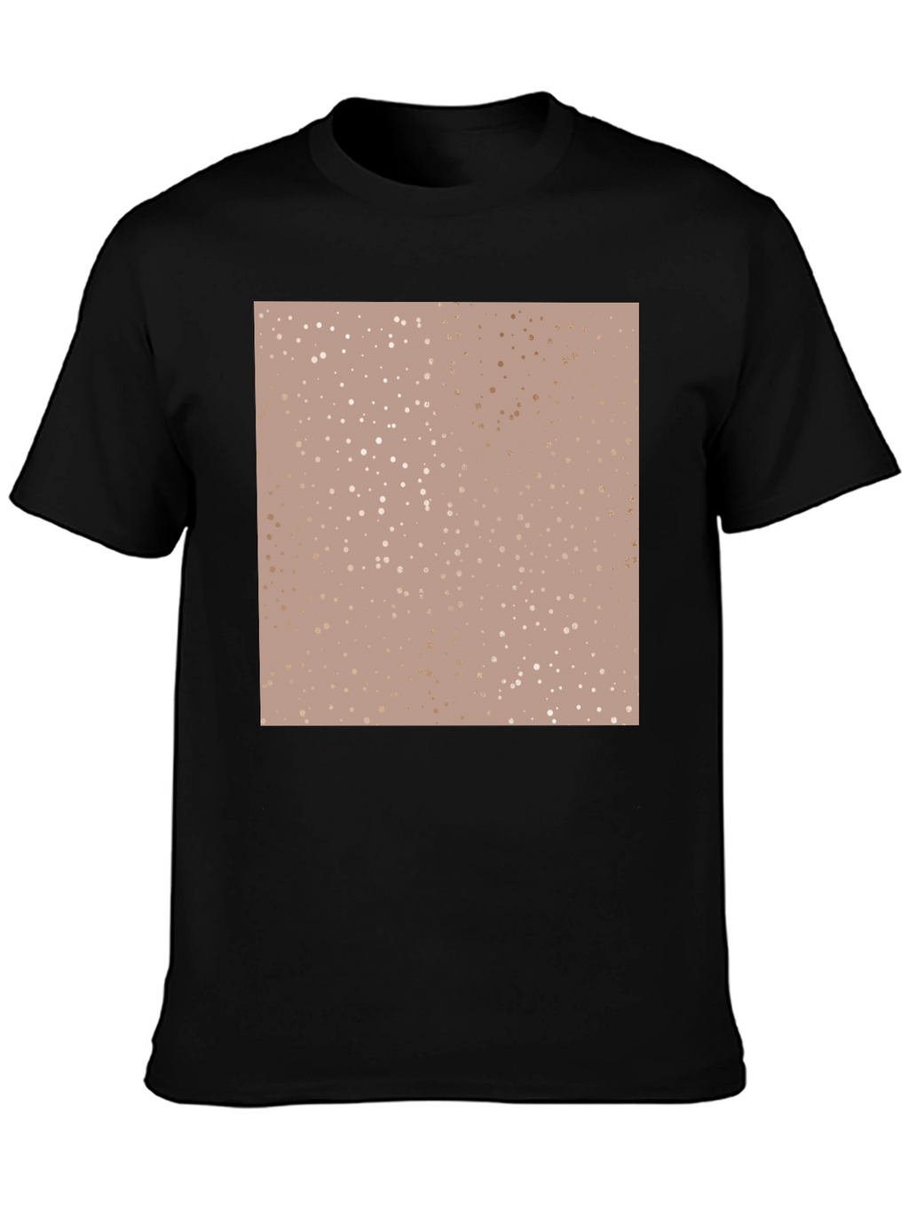 Stylish Black T-Shirt with Abstract Dot Pattern