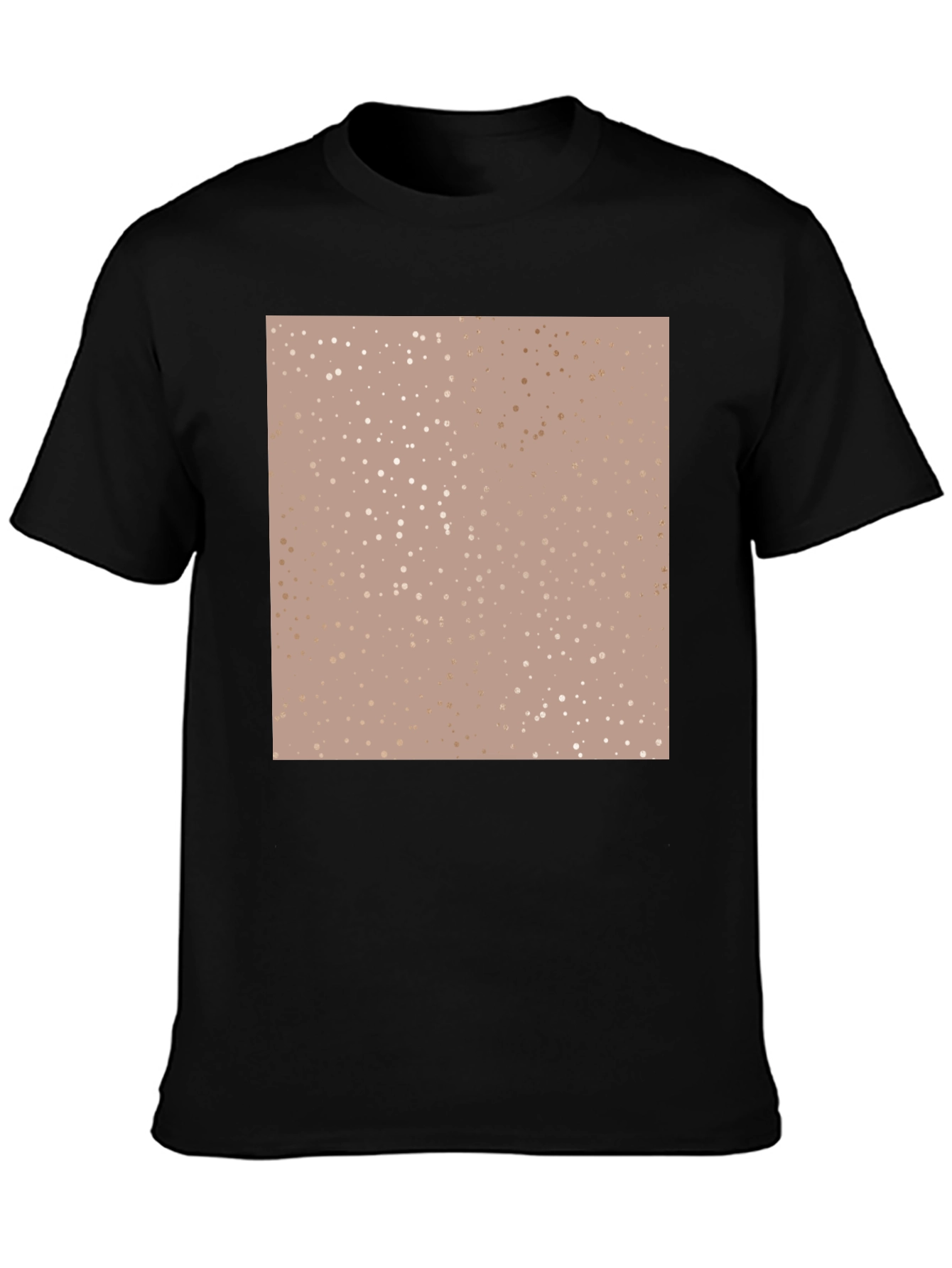 Stylish Black T-Shirt with Abstract Dot Pattern
