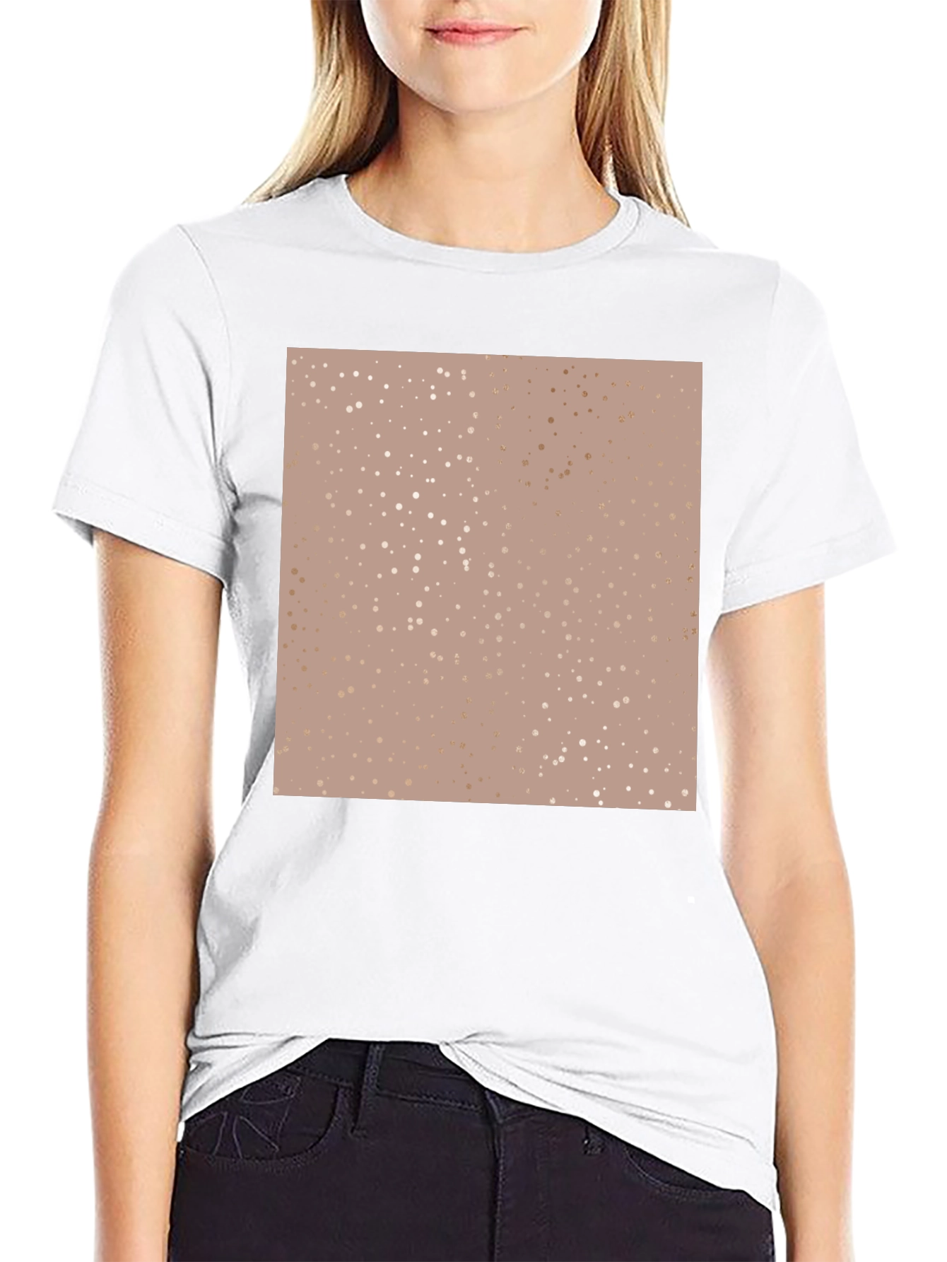 Stylish Black T-Shirt with Abstract Dot Pattern