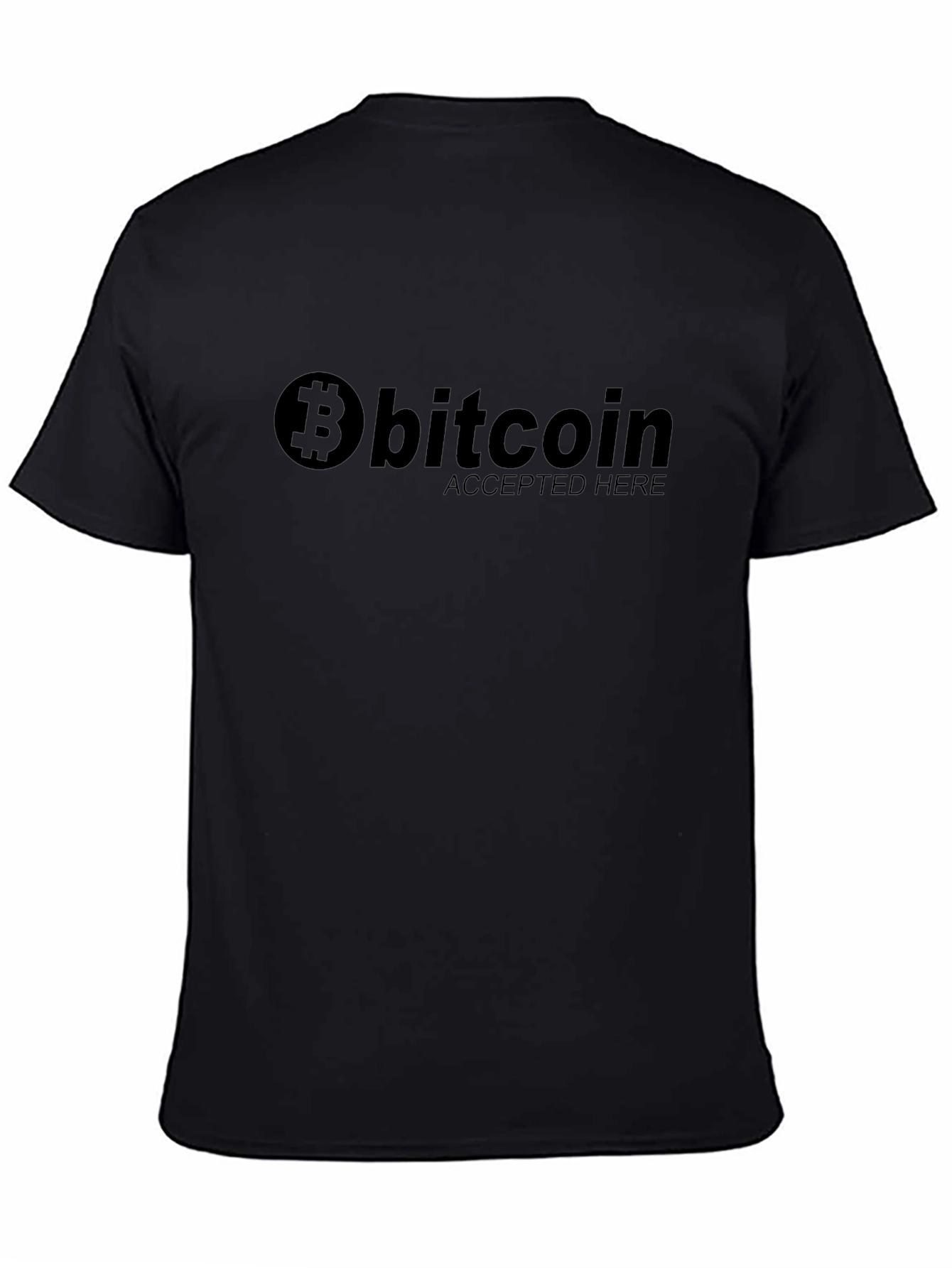 Bitcoin Accepted Here Black T-Shirt
