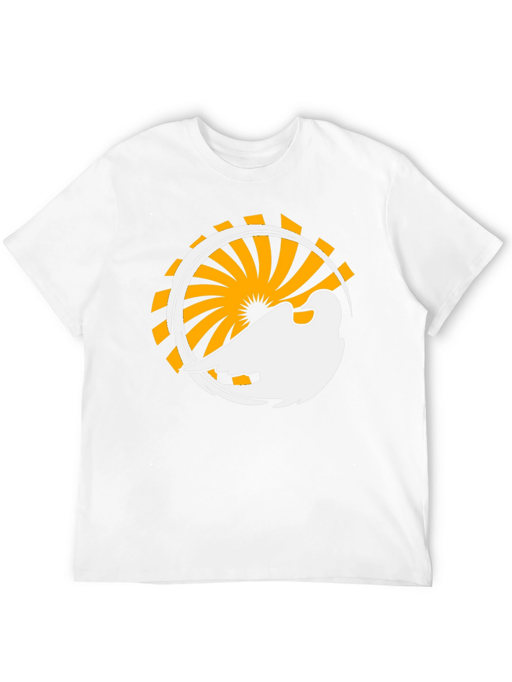Abstract Bird Graphic Black T-Shirt