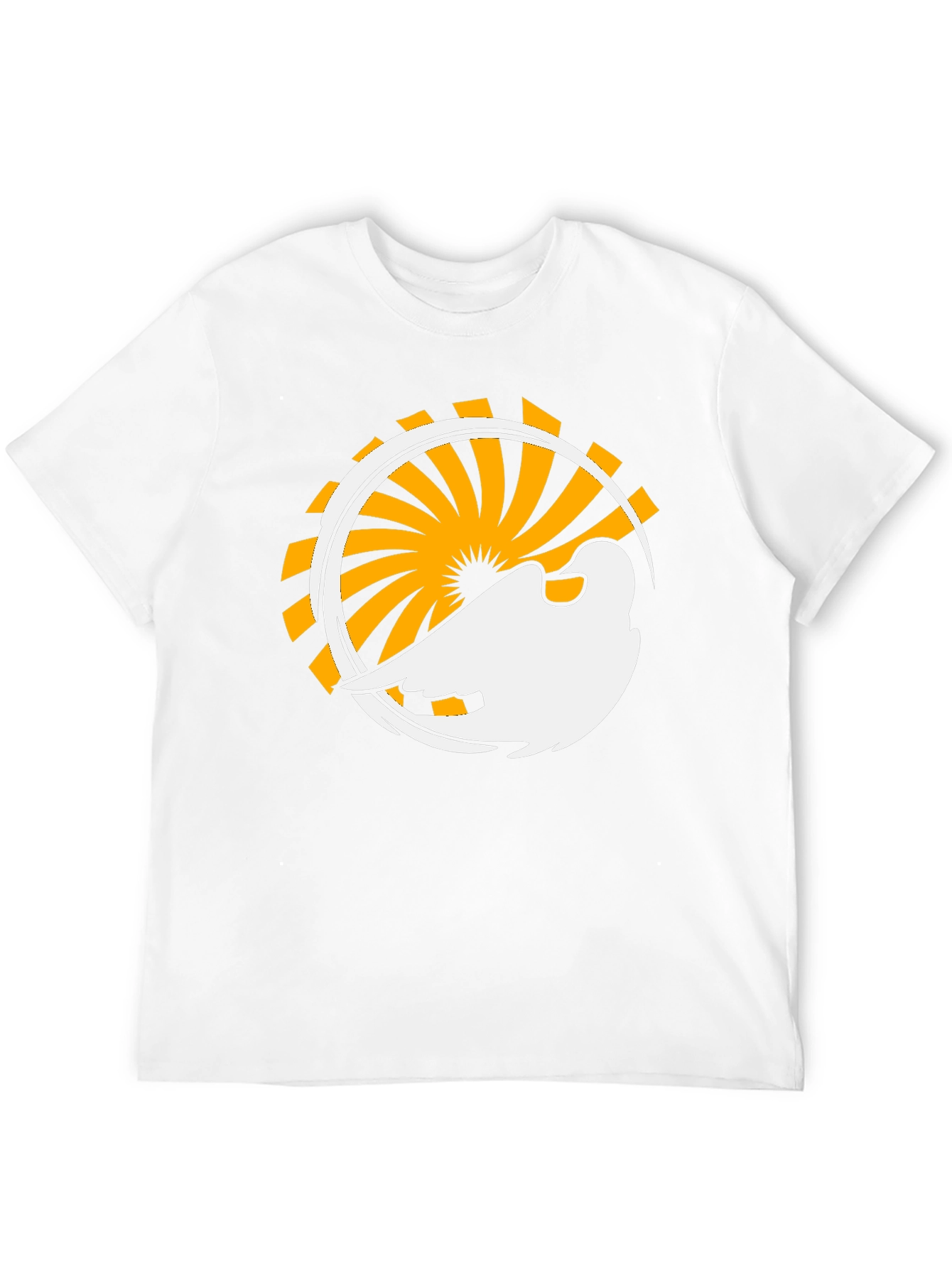 Abstract Bird Graphic Black T-Shirt