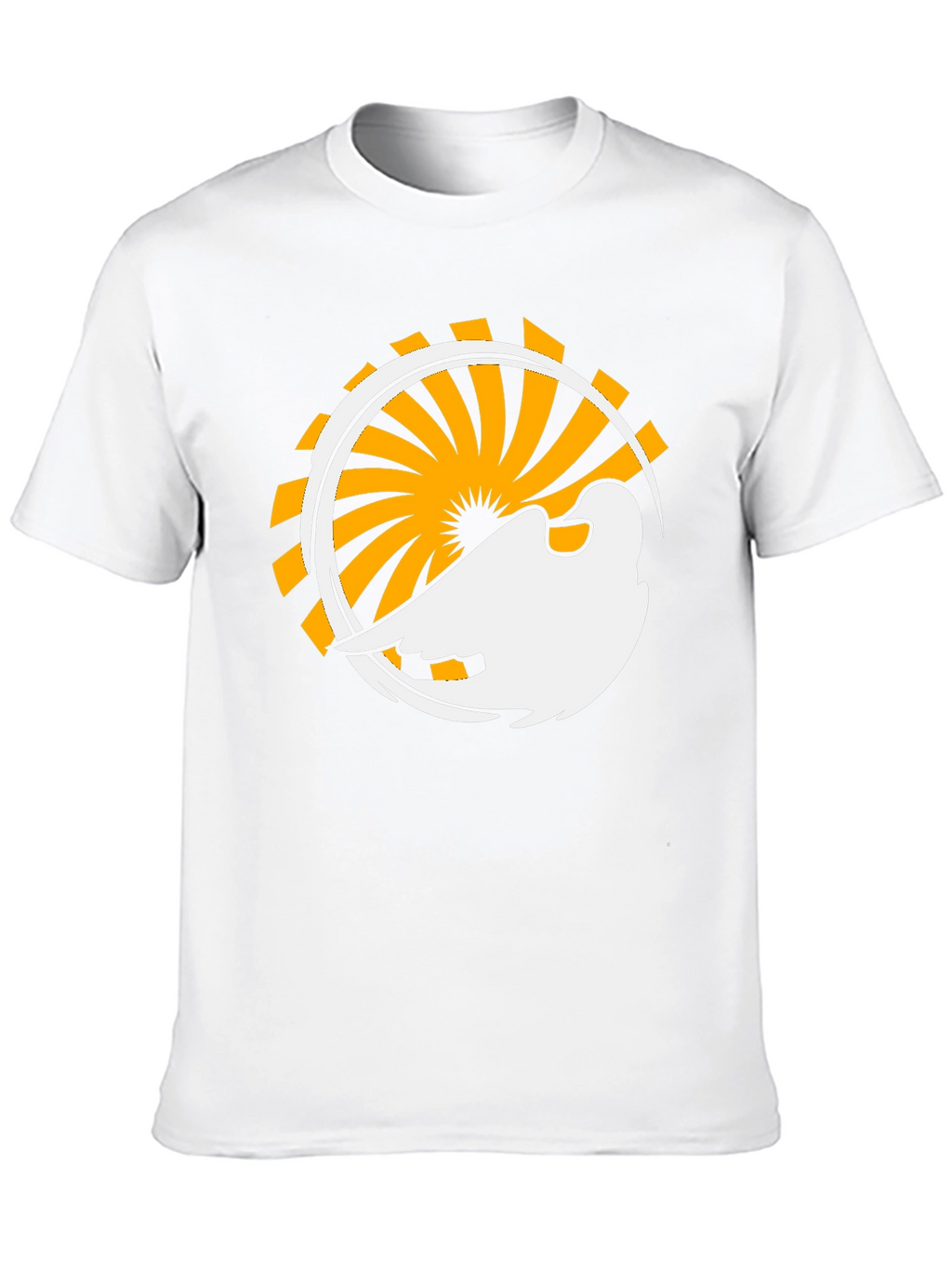 Abstract Bird Graphic Black T-Shirt