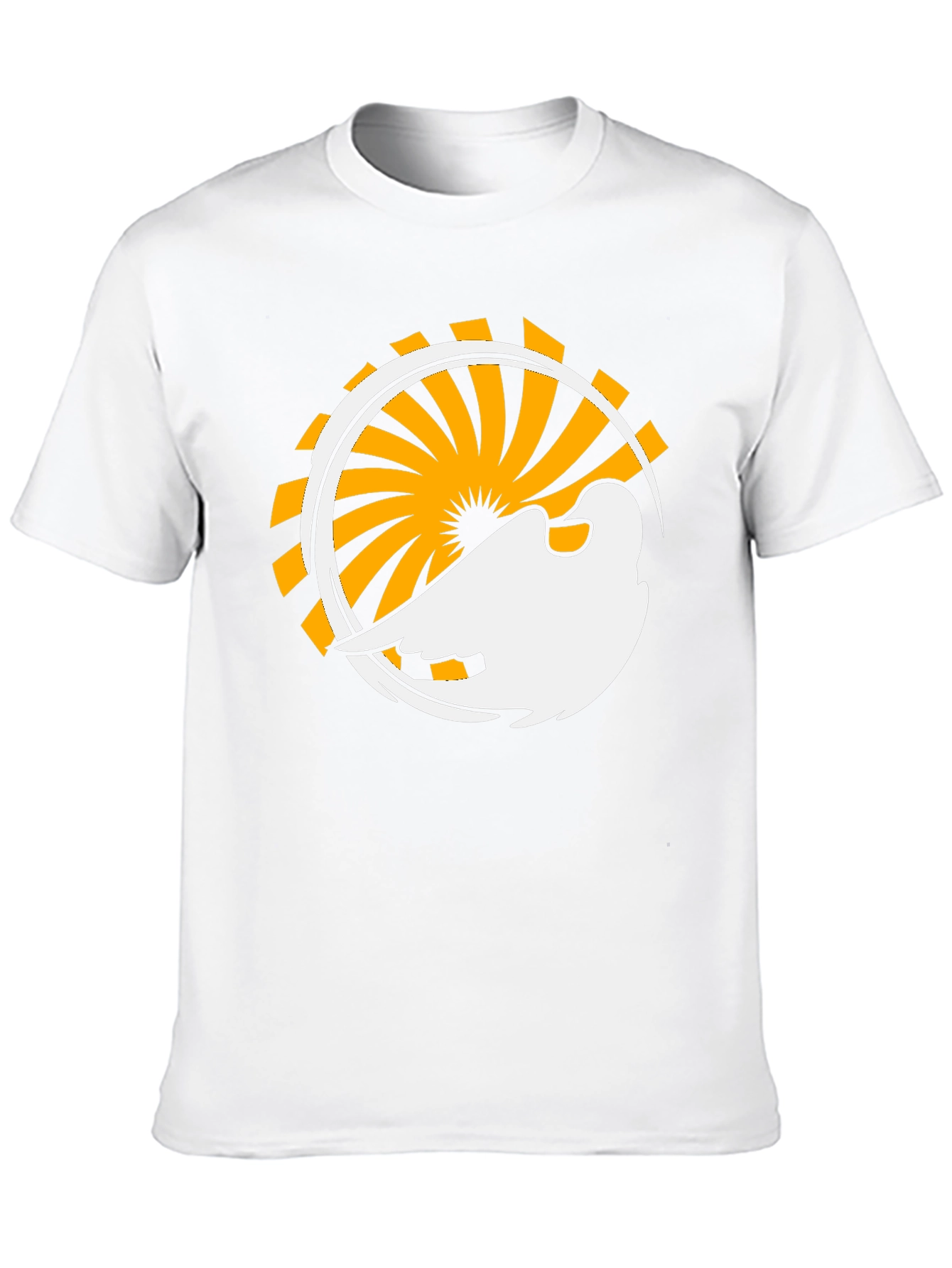 Abstract Bird Graphic Black T-Shirt