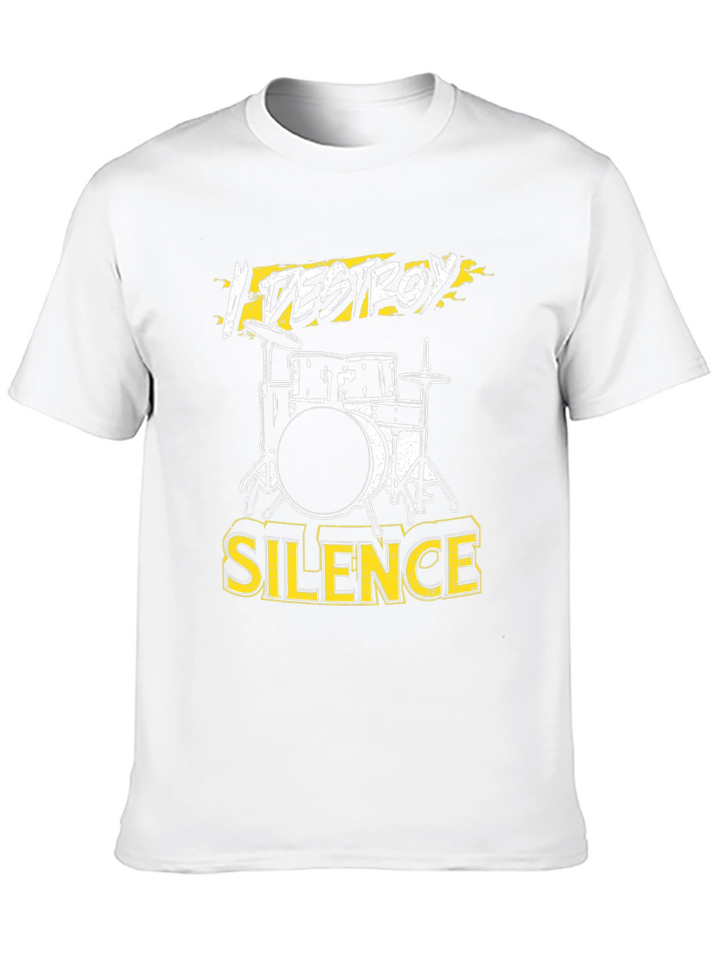 I Destroy Silence Drummer T-Shirt - Rock Music Tee
