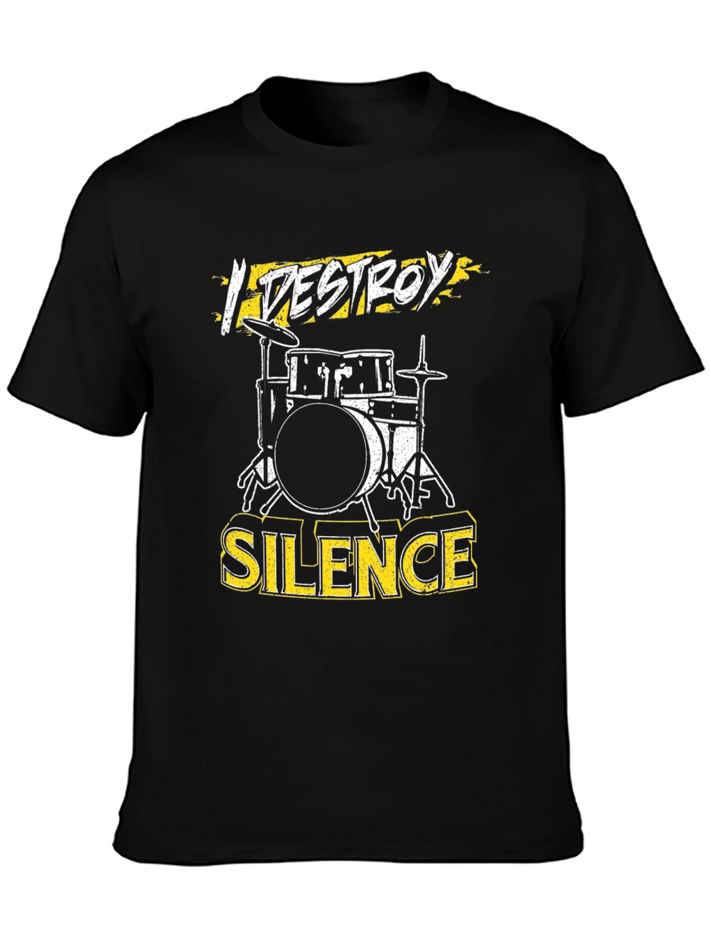I Destroy Silence Drummer T-Shirt - Rock Music Tee