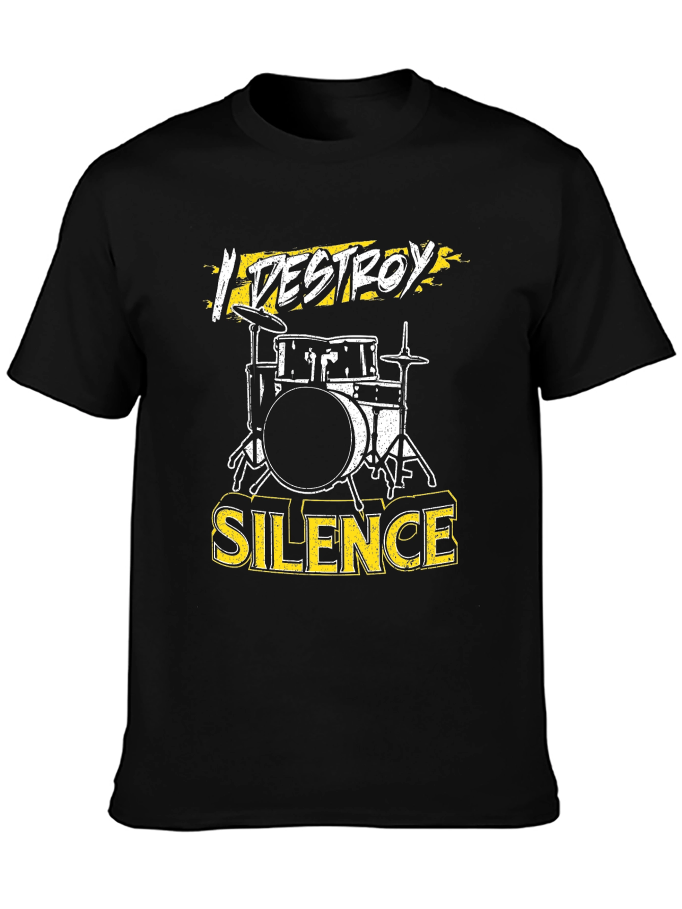 I Destroy Silence Drummer T-Shirt - Rock Music Tee