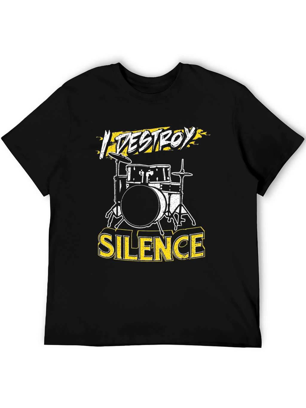 I Destroy Silence Drummer T-Shirt - Rock Music Tee