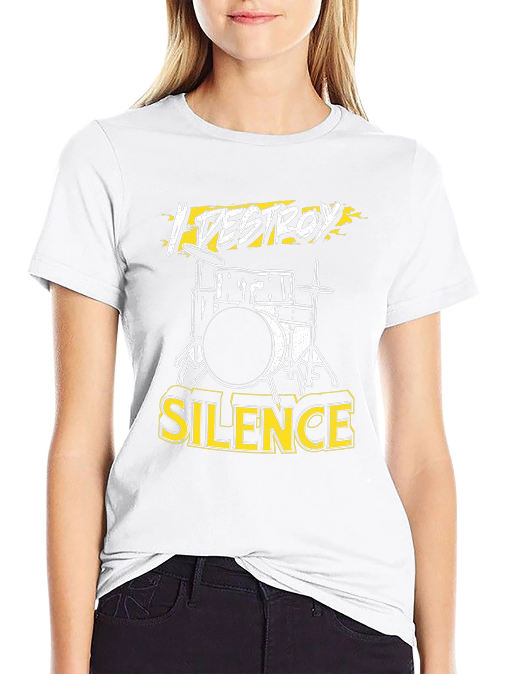 I Destroy Silence Drummer T-Shirt - Rock Music Tee