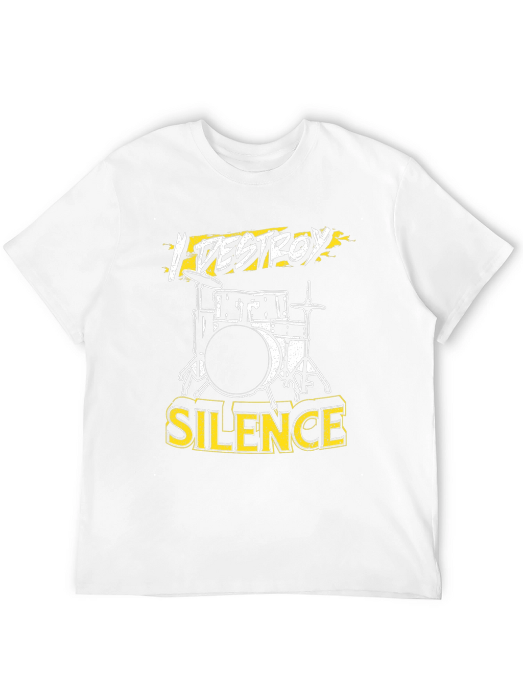 I Destroy Silence Drummer T-Shirt - Rock Music Tee