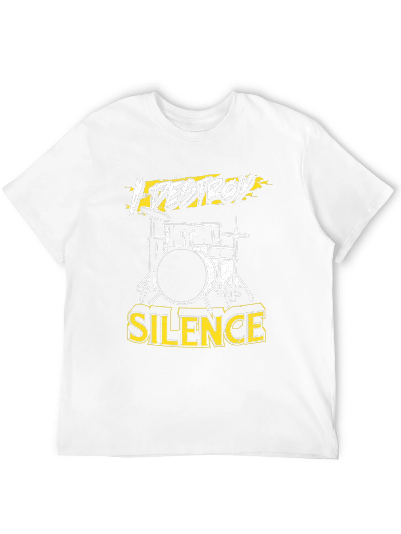 I Destroy Silence Drummer T-Shirt - Rock Music Tee