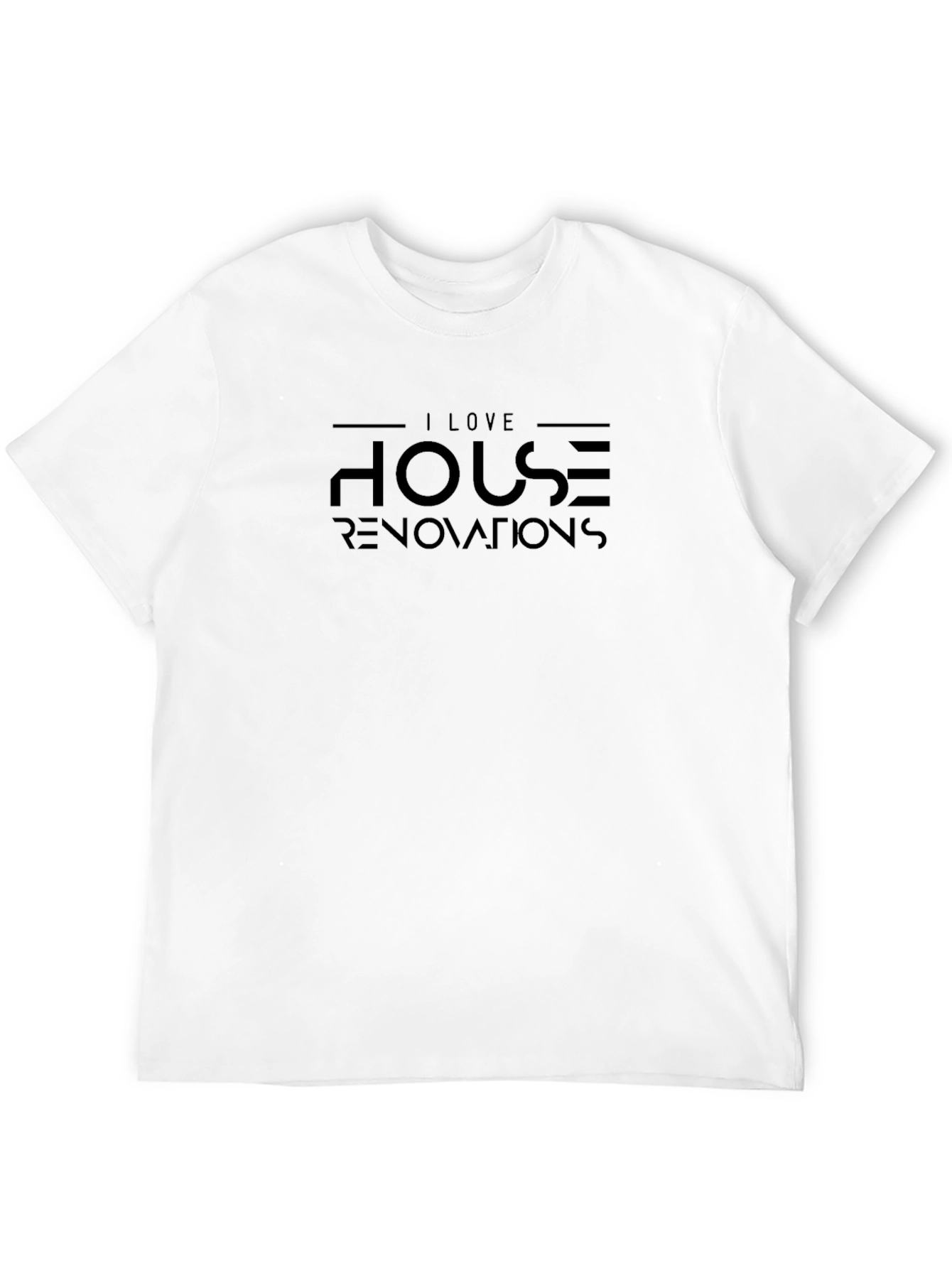 I Love House Renovations Black T-Shirt