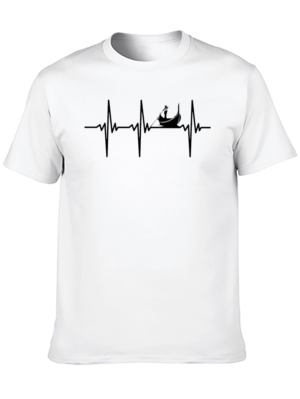 Heartbeat Rowing T-Shirt - Cool Rowing Design