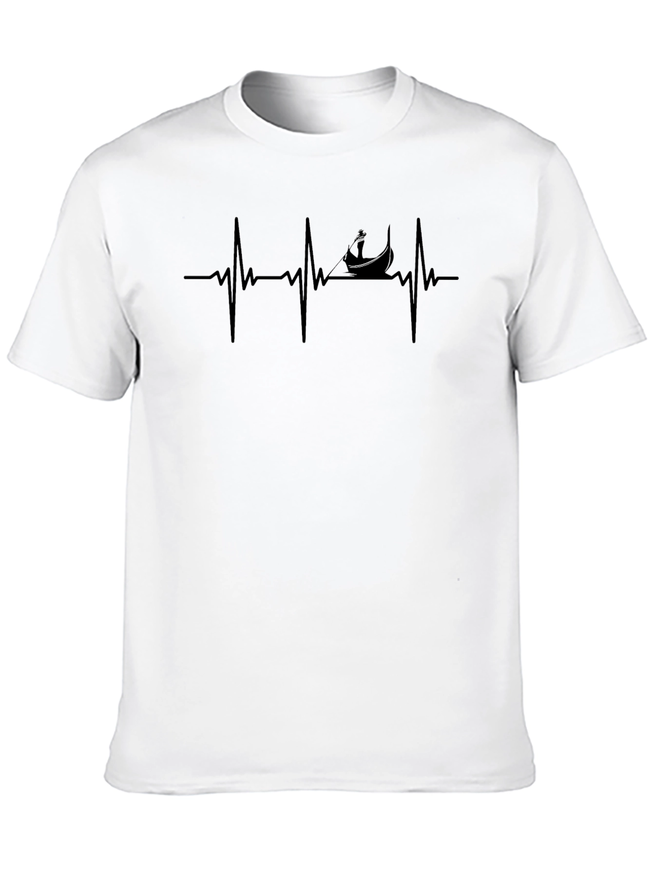Heartbeat Rowing T-Shirt - Cool Rowing Design