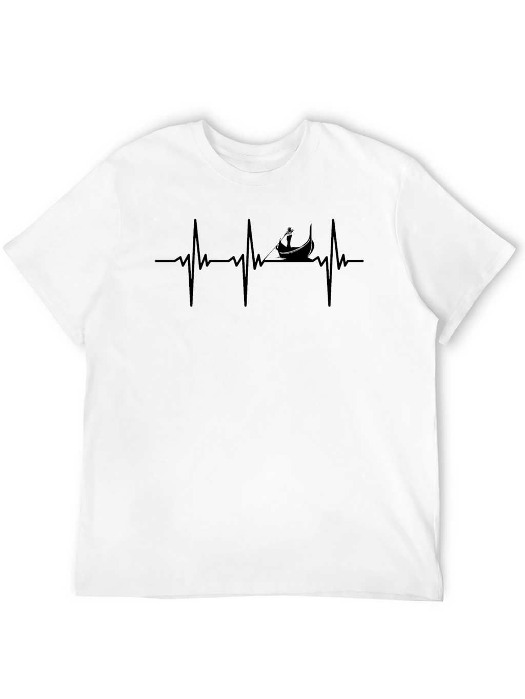 Heartbeat Rowing T-Shirt - Cool Rowing Design