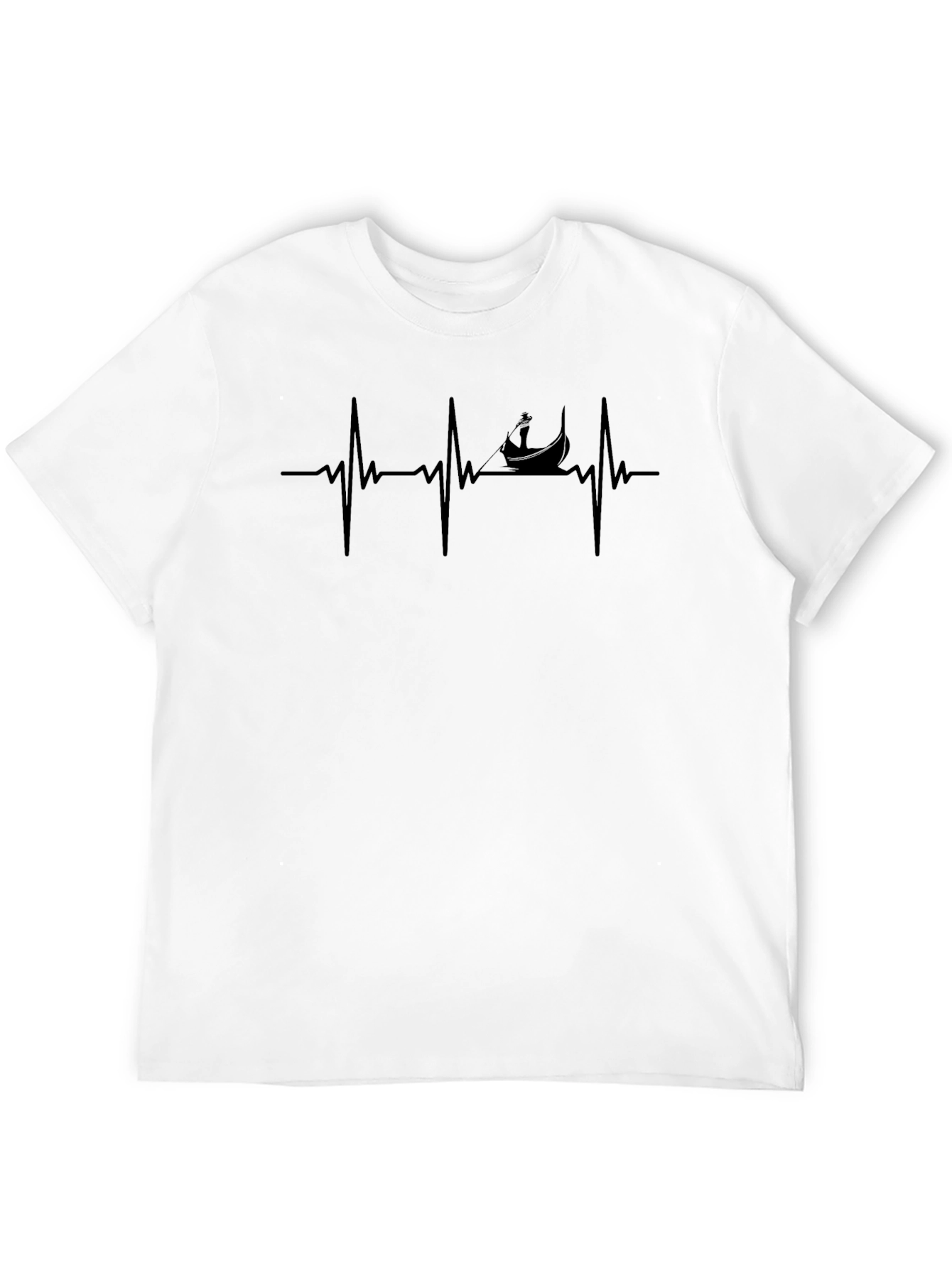 Heartbeat Rowing T-Shirt - Cool Rowing Design
